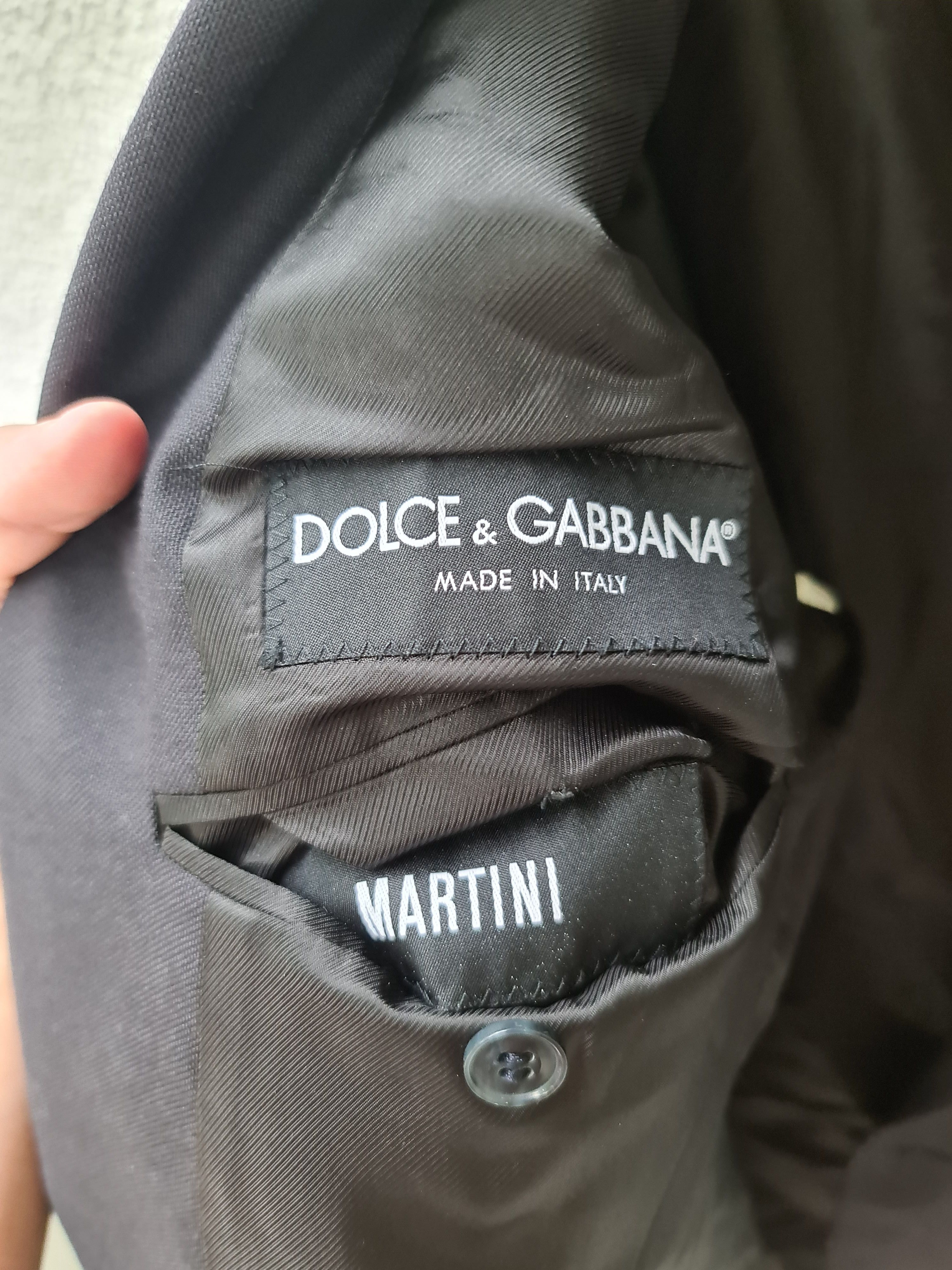 Dolce & Gabbana Dolce & Gabbana "Martini" Sport Coat Blazer Black Wool 50 Size 50R - 6 Thumbnail