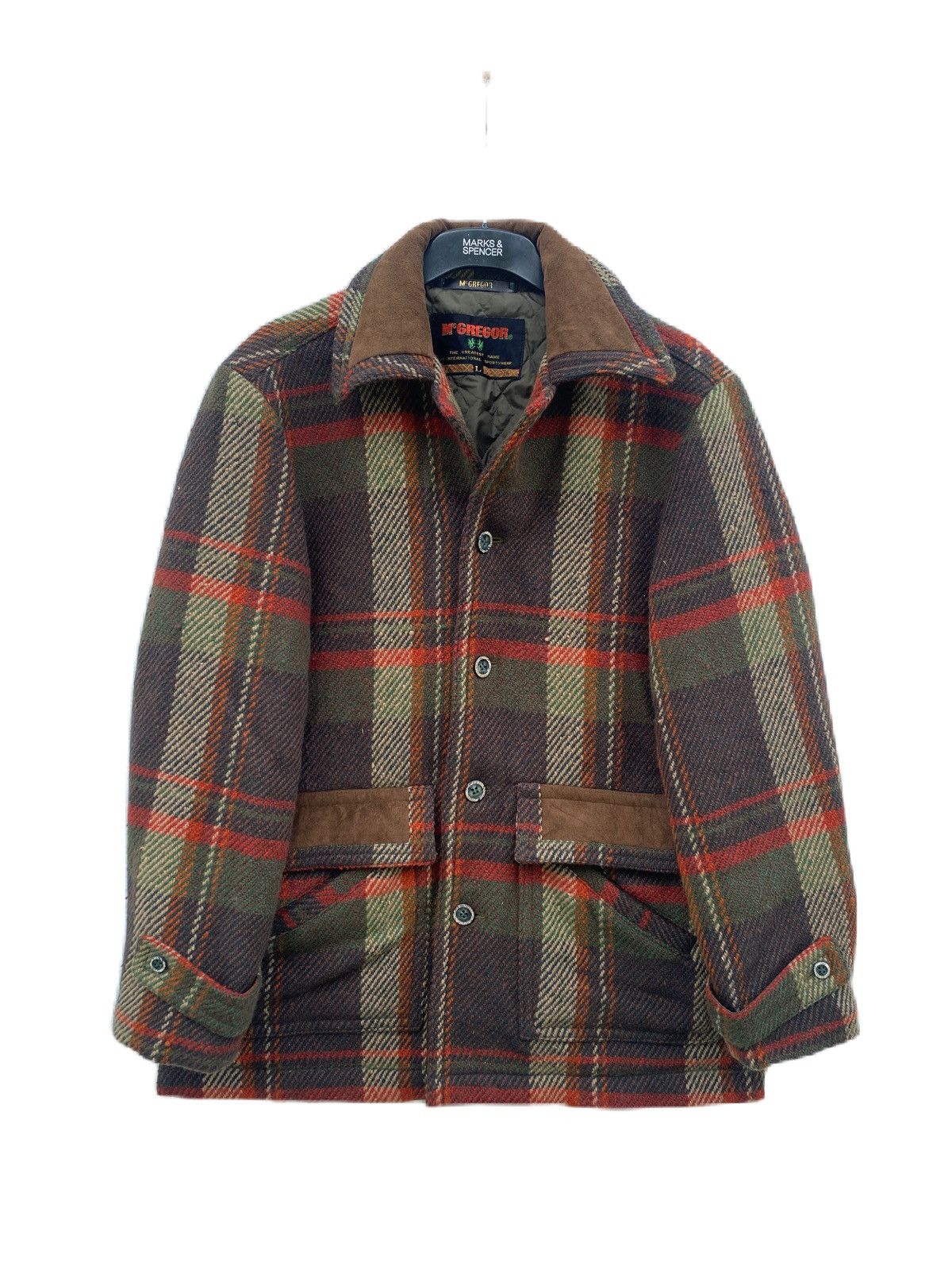 Harris Tweed Mc GREGOR WORKWEAR DESIGN JACKET PLAID MULTI COLOUR RARE ...