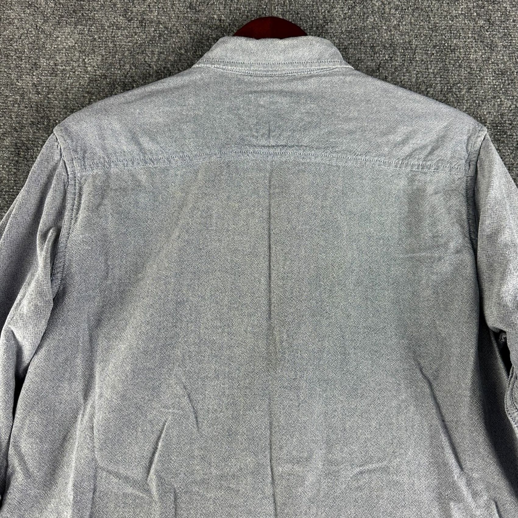 Vintage Colours Shirt Mens M Blue Chambray Organic Cotton Button Down Pocket Size US M / EU 48-50 / 2 - 8 Thumbnail