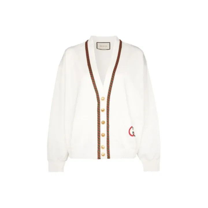 Gucci Gucci White Embroidered Knitted Cardigan for Women-2507 Size XS / US 0-2 / IT 36-38 - 7 Thumbnail
