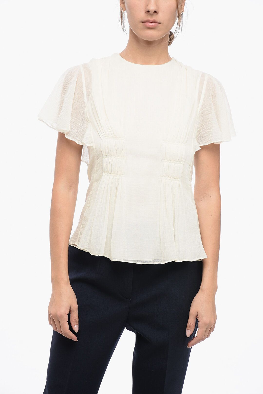 og1mm1125 Wool Blouse in Beige