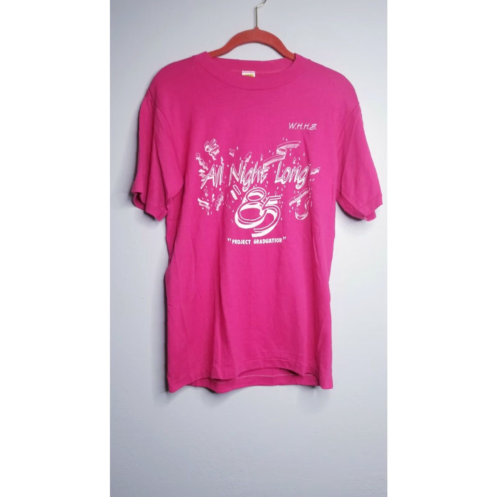 Velva Sheen 80s VTG Mens M All Night Long Project Graduation 1985 T Shirt Winter Haven High Size US M / EU 48-50 / 2 - 6 Thumbnail