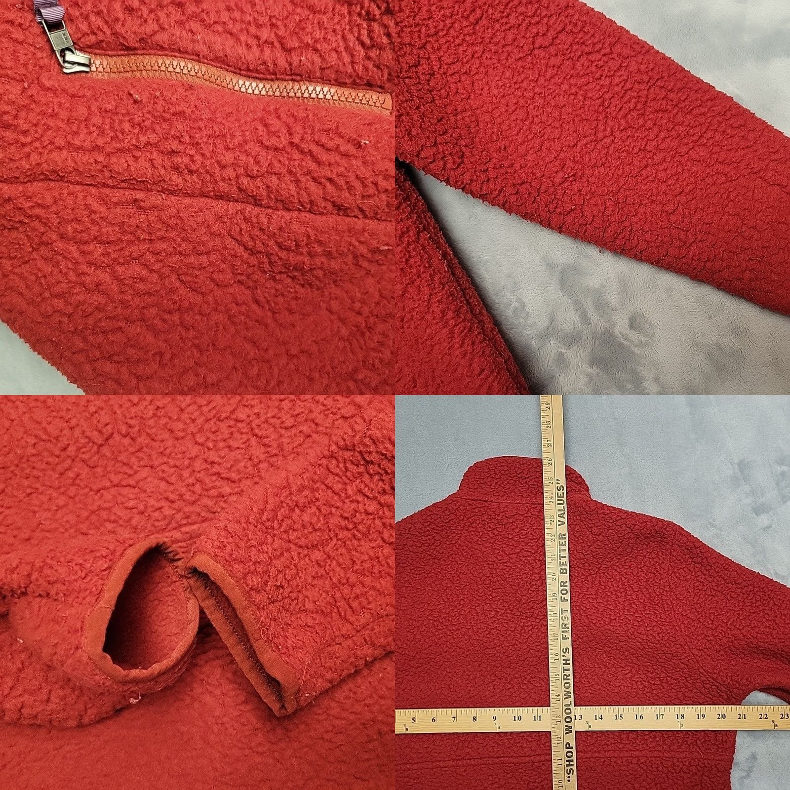 Patagonia VINTAGE Patagonia Jacket Mens M Red Retro Pile Maroon Zip Fleece Pullover Outdoor Gorp Size M / US 6-8 / IT 42-44 - 8 Thumbnail