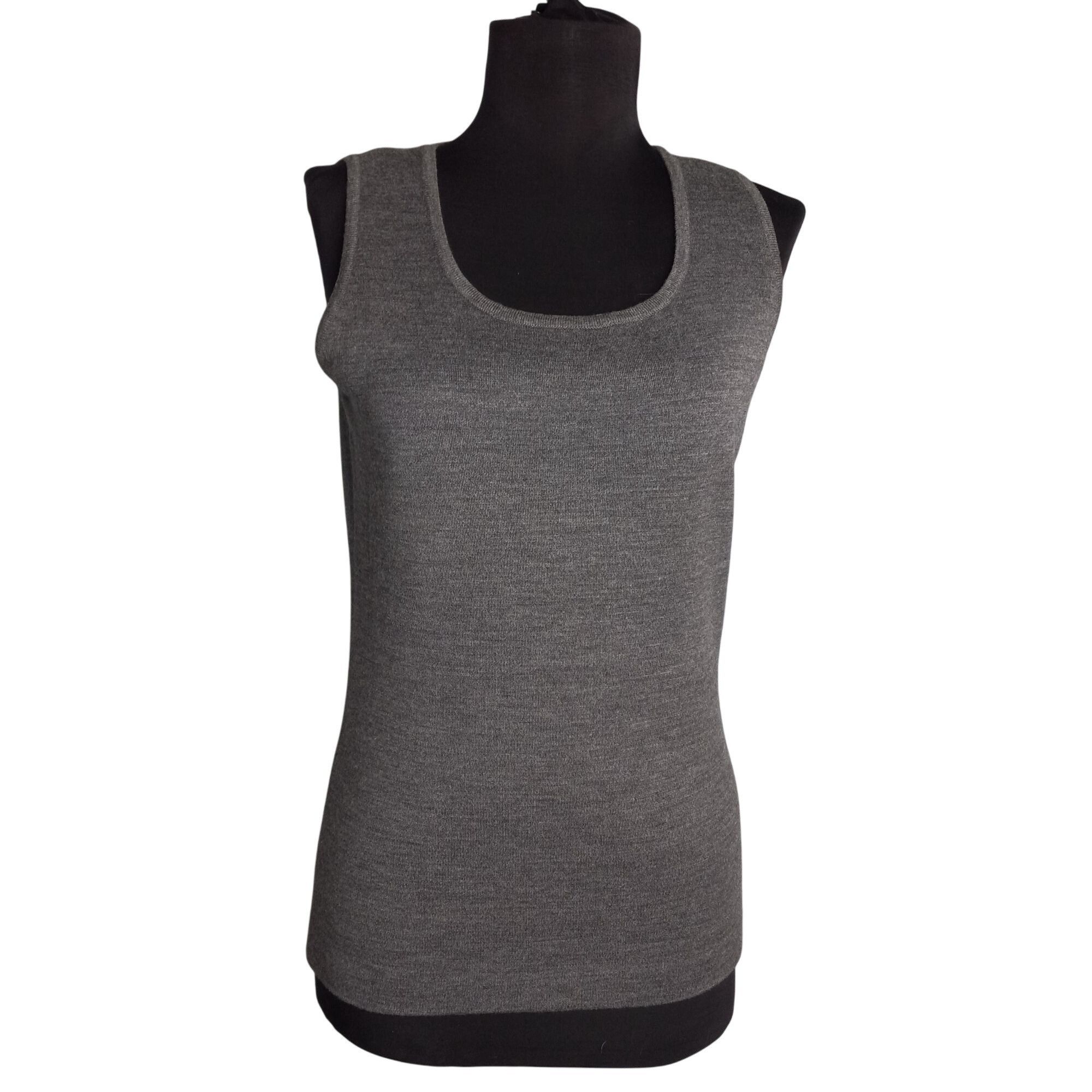 St. John St John Size S Shell Tank Top Gray Santiago Knit Scoop Neck Size S / US 4 / IT 40 - 1 Thumbnail