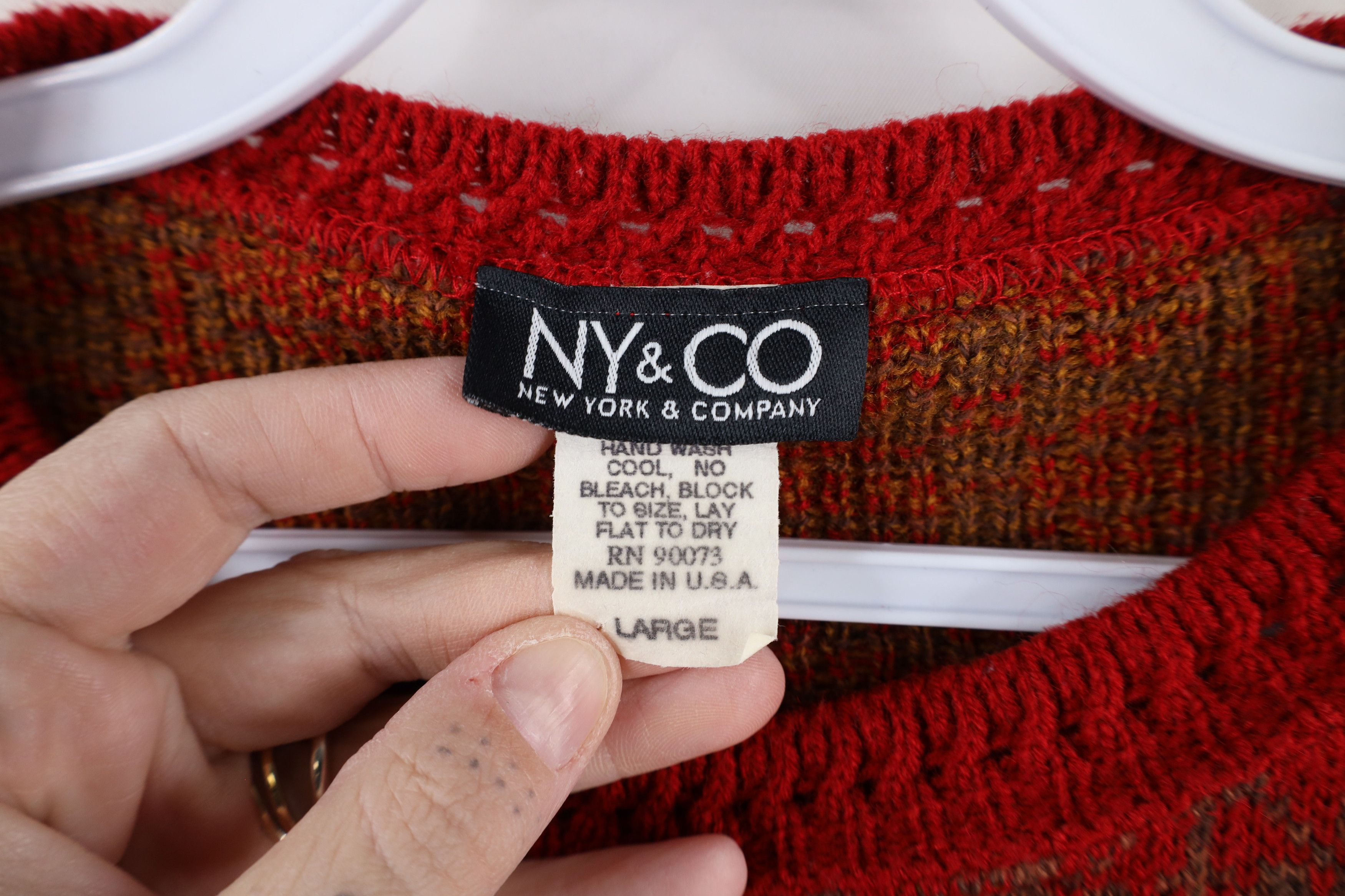 Vintage Vintage 90s Streetwear Fair Isle Flower Heart Knit Sweater Size L / US 10 / IT 46 - 7 Thumbnail
