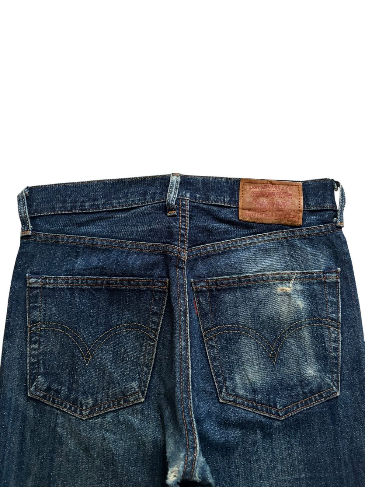 Levi's Vintage Levis 502 Faded Blue Wash Distress Loose Jeans Size US 30 / EU 46 - 8 Thumbnail