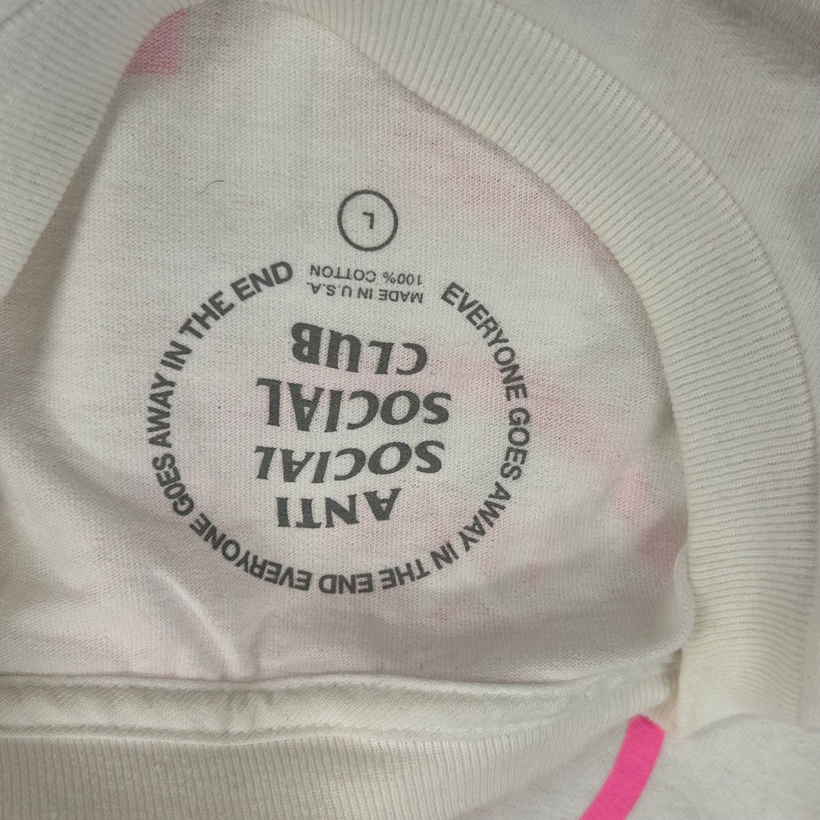 Anti Social Social Club ASSC member exclusive Clear Noodle White Tee T Shirt Large Size US L / EU 52-54 / 3 - 3 Thumbnail