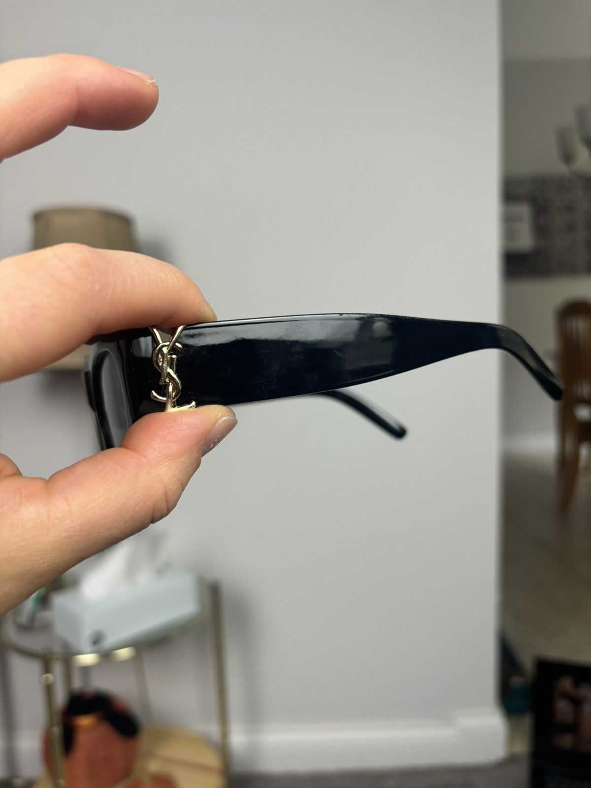 Yves Saint Laurent Saint Laurent Sunglasses SL M94 001 Shiny Black Frame Lens Size ONE SIZE - 10 Thumbnail