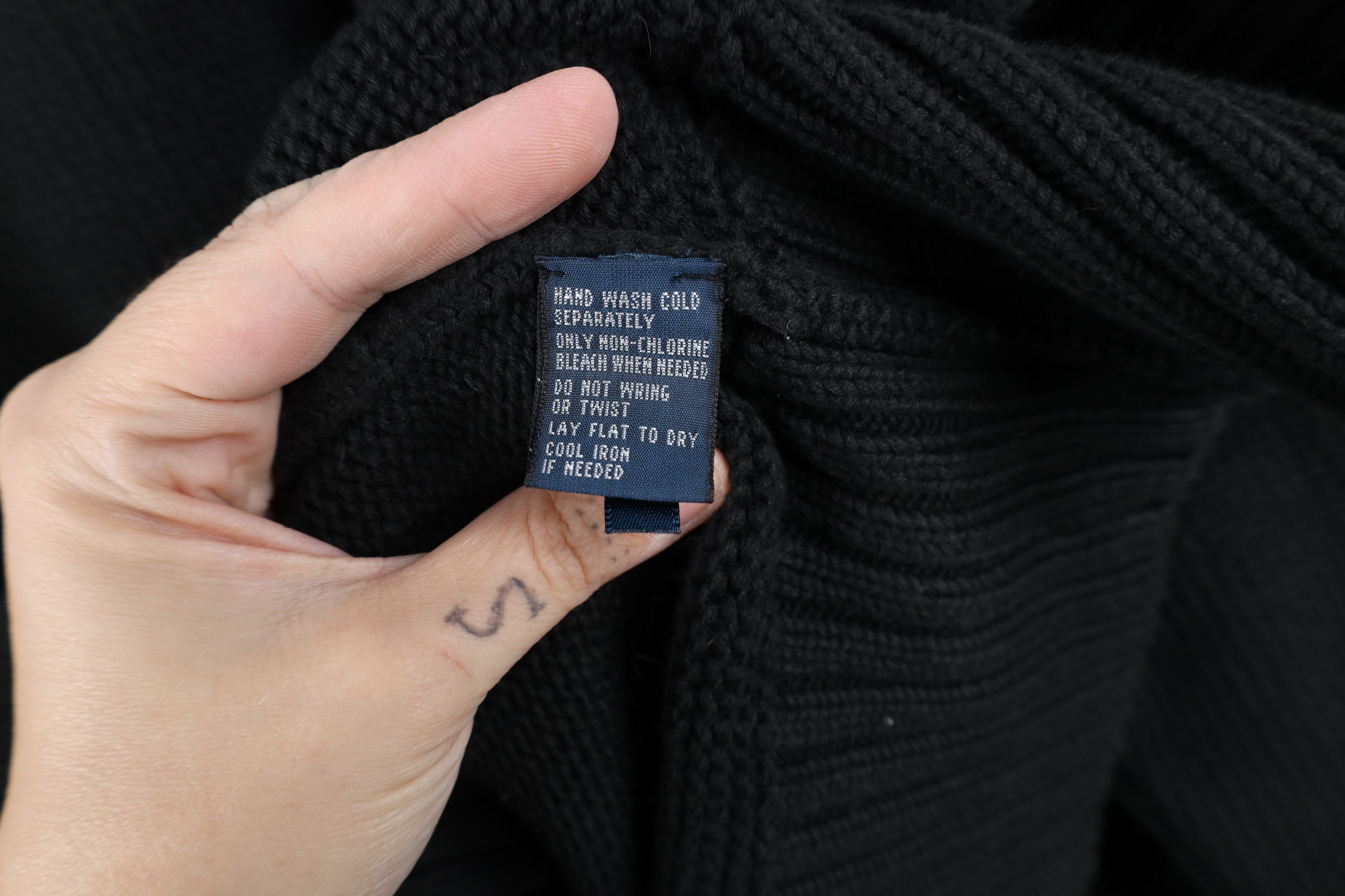Ralph Lauren Vintage 90s Ralph Lauren Heavyweight Knit Shawl Sweater Size US XL / EU 56 / 4 - 8 Thumbnail