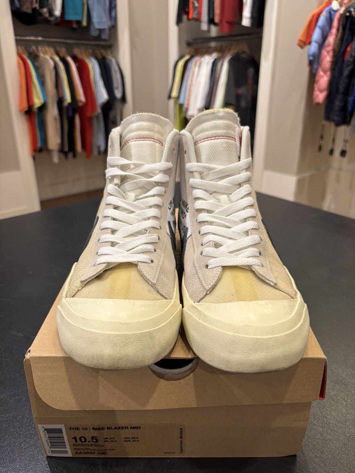Nike × Off-White Nike Blazer Mid Off-White Size US 10.5 / EU 43-44 - 3 Thumbnail