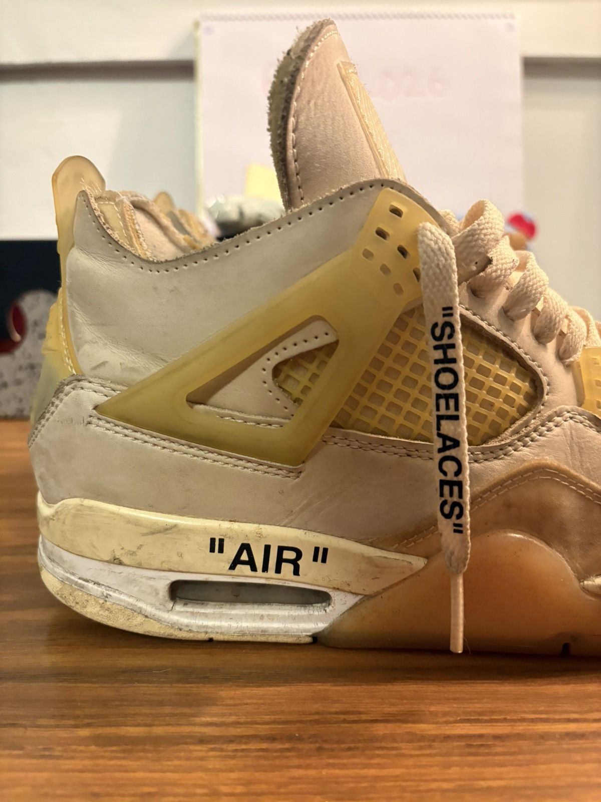 Nike × Off-White Off-White Nike Air Jordan 4 Sail US8 Size US 8 / EU 41 - 6 Thumbnail