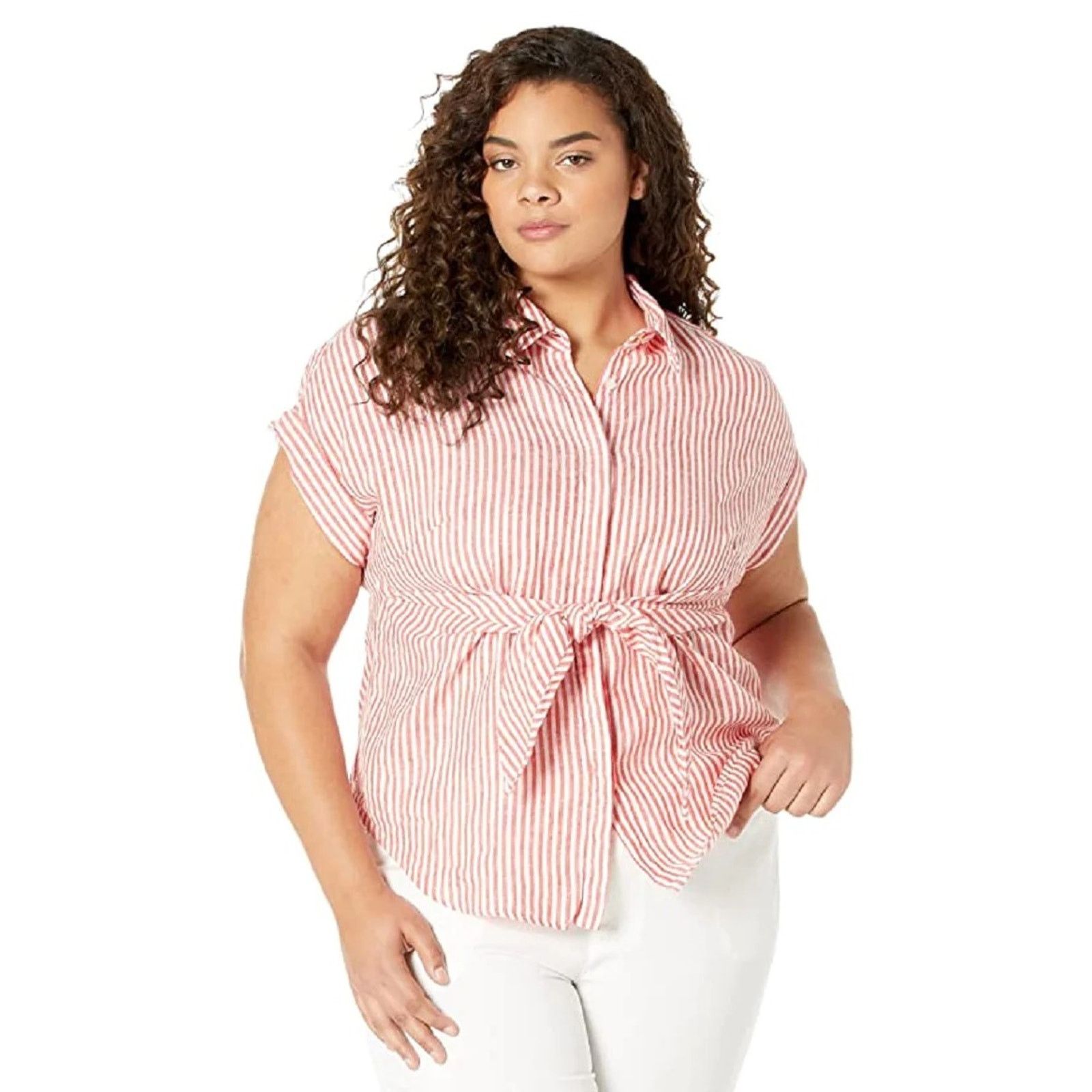Ralph Lauren Ralph Lauren Women Linen Casual Tie Front Shirt Plus Size 3X Size 3XL / US 20-22 - 1 Thumbnail