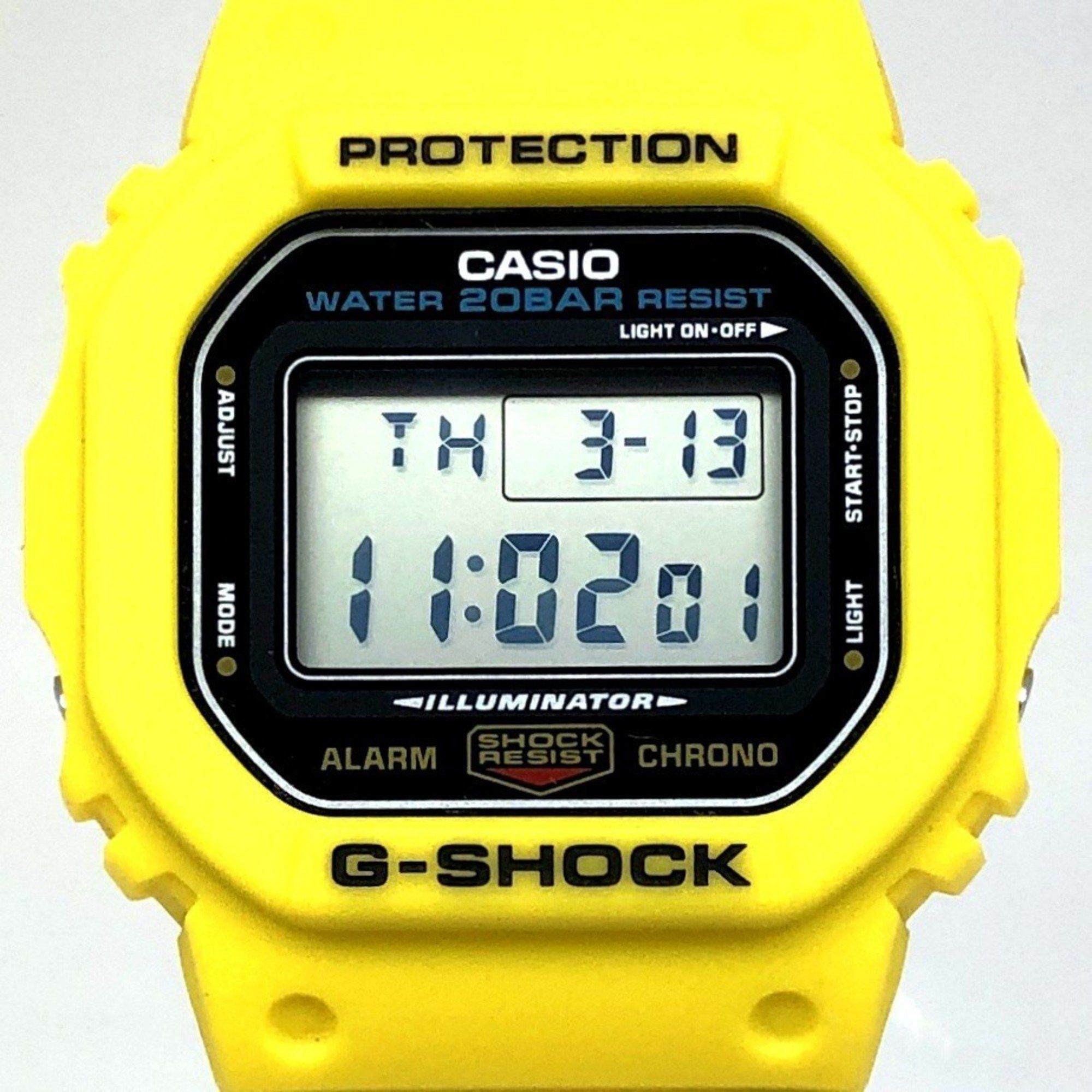 Casio G-SHOCK CASIO Watch DWE-5600R-9 Reprint Yellow Speed Initial Color Revival Replacement Belt and Bezel Set DW-5600C-9B Reproduction Model Released in October 2021 Mikunigaoka Store ITJ981YE6WUU Size ONE SIZE - 1 Thumbnail