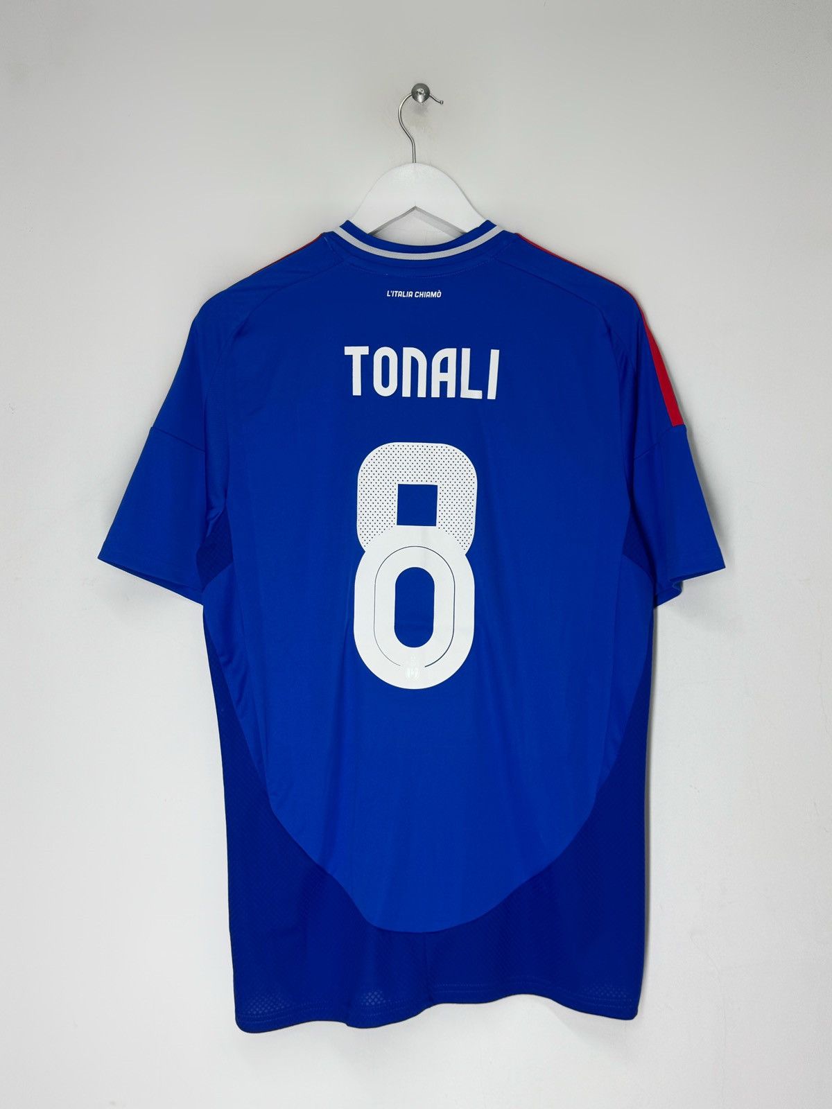 Adidas #8 Tonali Italy National Team 2024/25 Adidas Football Shirt Size US L / EU 52-54 / 3 - 11 Thumbnail