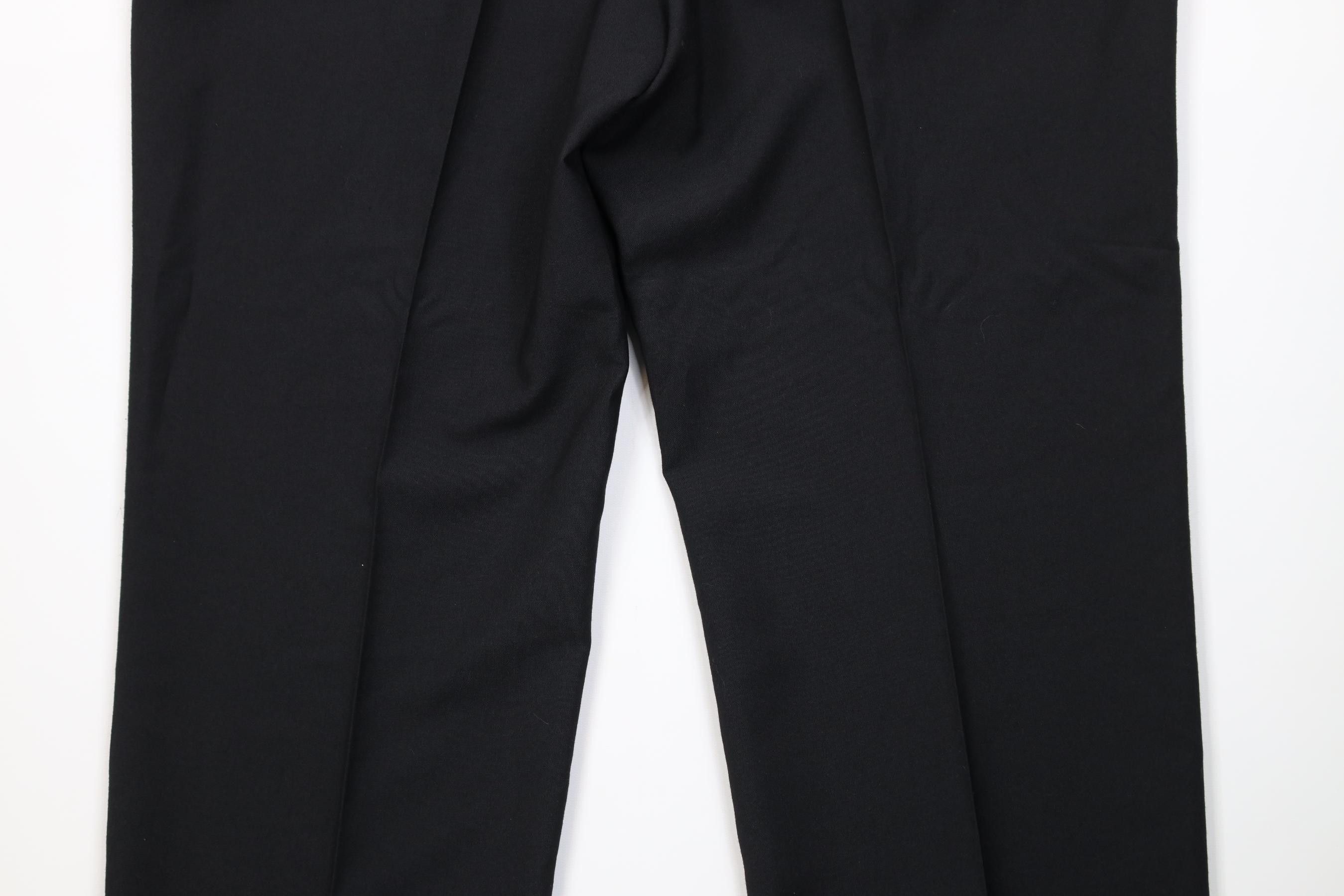 Vintage Vintage 70s Streetwear Wool Blend Wide Leg Chino Pants Black Size US 42 / EU 58 - 13 Thumbnail