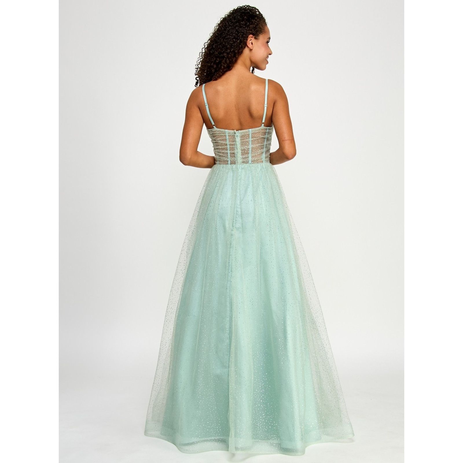 Other B Darlin Juniors' Glitter Mesh Corset Ball Gown Size 11/12 Size M / US 6-8 / IT 42-44 - 2 Thumbnail