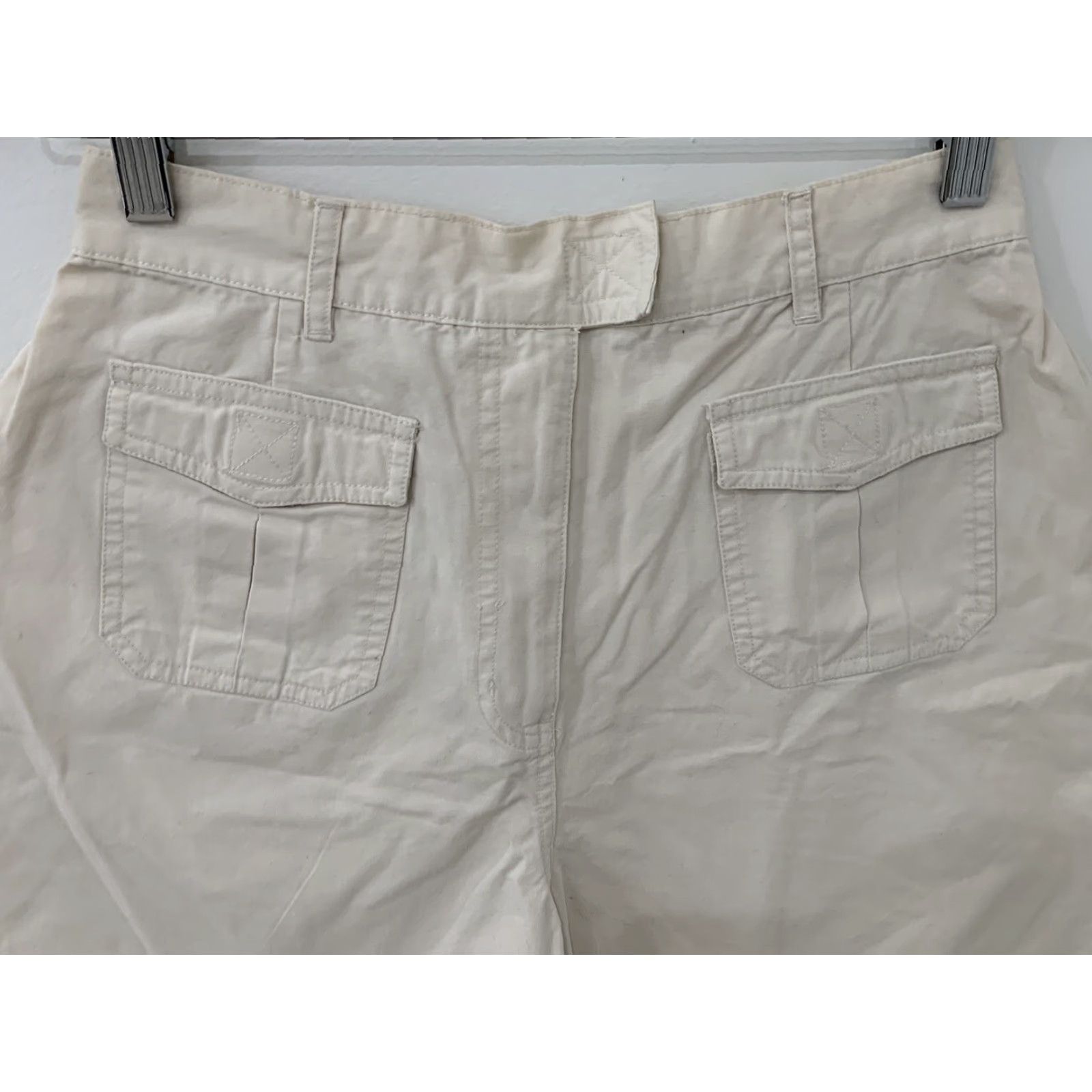 Vintage VINTAGE St. John's Bay Khaki Chino Shorts Womens Size 6 High Waisted Beige 90s Size 28" / US 6 / IT 42 - 3 Thumbnail