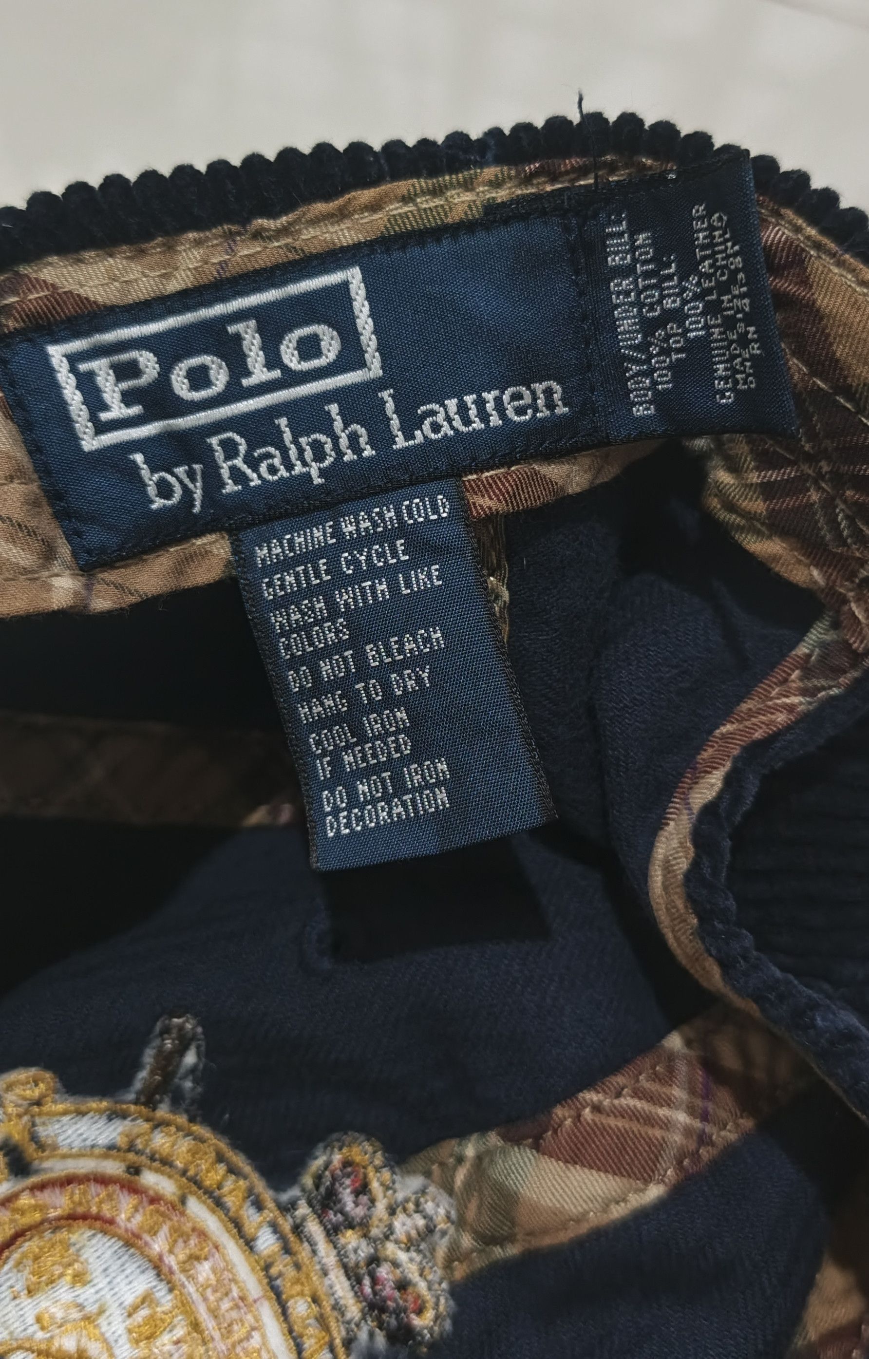 Polo Ralph Lauren Rare vintage rl cords leather bill cap Size ONE SIZE - 4 Thumbnail