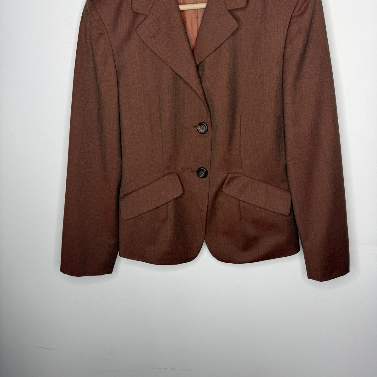 Jil Sander Vintage Jil sander blazer coat jacket brown wool Size S / US 4 / IT 40 - 6 Thumbnail