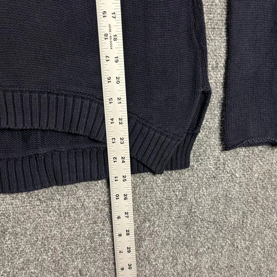 Other 360 Sweater Womens XS Blue Knit Henley Hooded 100% Cotton Size XS / US 0-2 / IT 36-38 - 5 Thumbnail