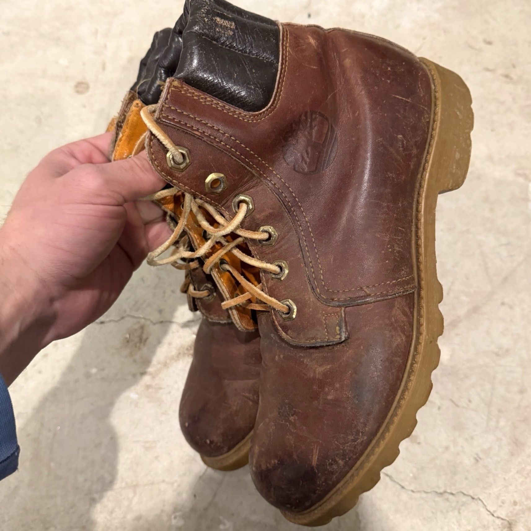 Timberland VINTAGE Timberland Boot Chukka Men 8 M Brown 80s RARE Shoes Craft Comfort Cushioned Rubber Leather UK US Shoe Size 8 Mens Size US 8 / EU 41 - 7 Thumbnail