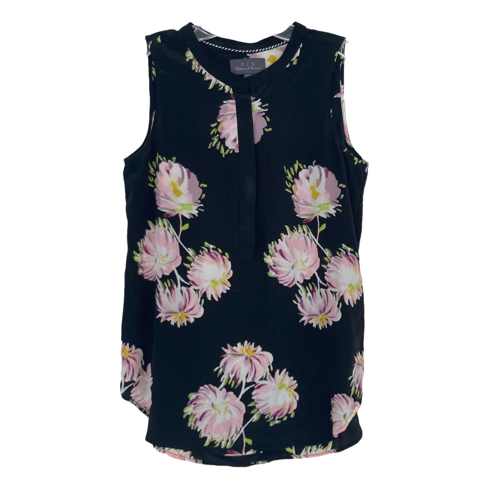 Other PJK Patterson J Kincaid Black Silk Floral Popover Blouse M Size M / US 6-8 / IT 42-44 - 5 Thumbnail