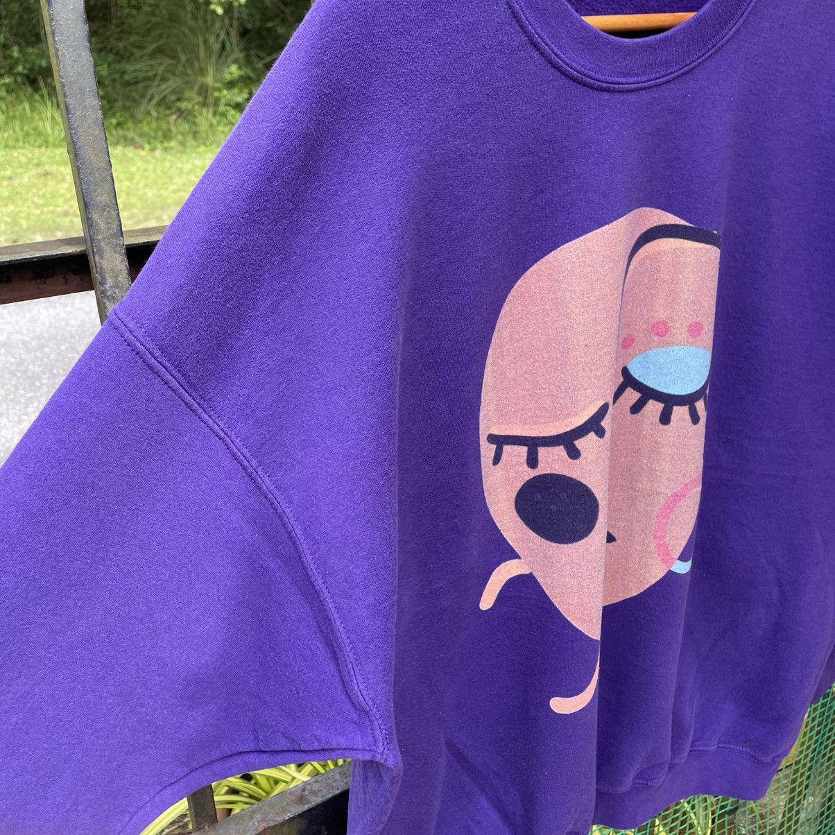Vintage 🔥Vintage 90s Tri Delta Big Image Pop Art Sweatshirts Size US XL / EU 56 / 4 - 7 Thumbnail