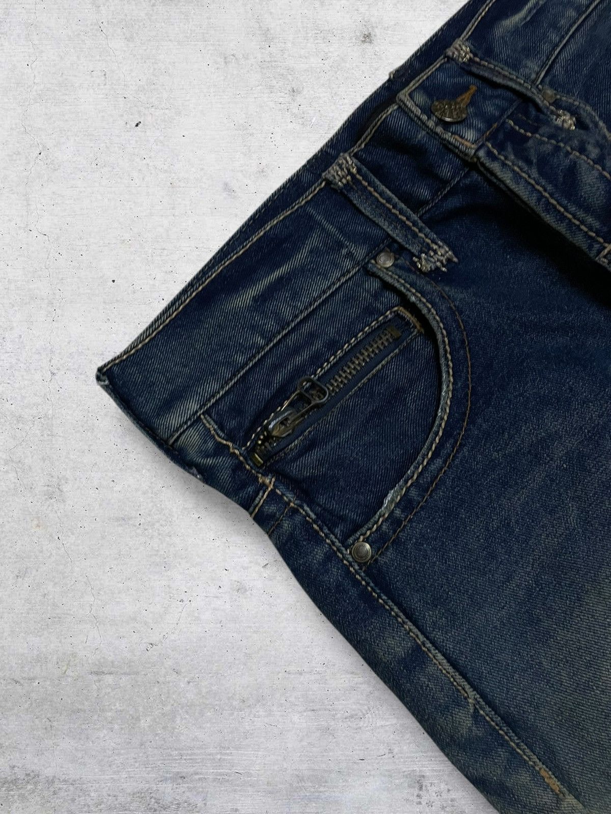 GOSTAR DE FUGA VINTAGE LAGUST SCAB 90S JAPAN DESIGNER RIPPED ROCKSTAR DENIM Size US 30 / EU 46 - 9 Thumbnail