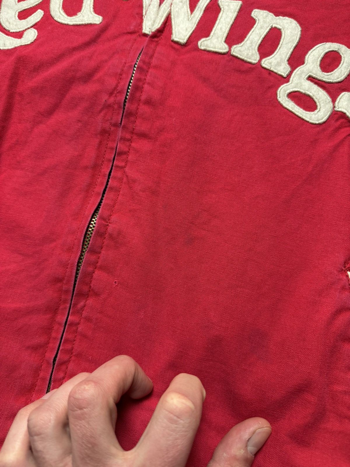 NHL Vintage 90s Mirage NHL Red Wings Detroit Bomber Jacket Rare Size US XL / EU 56 / 4 - 9 Thumbnail