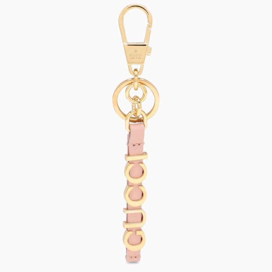 o1d2blof0824 Size: OS / Leather Keyring With Logo in Gold