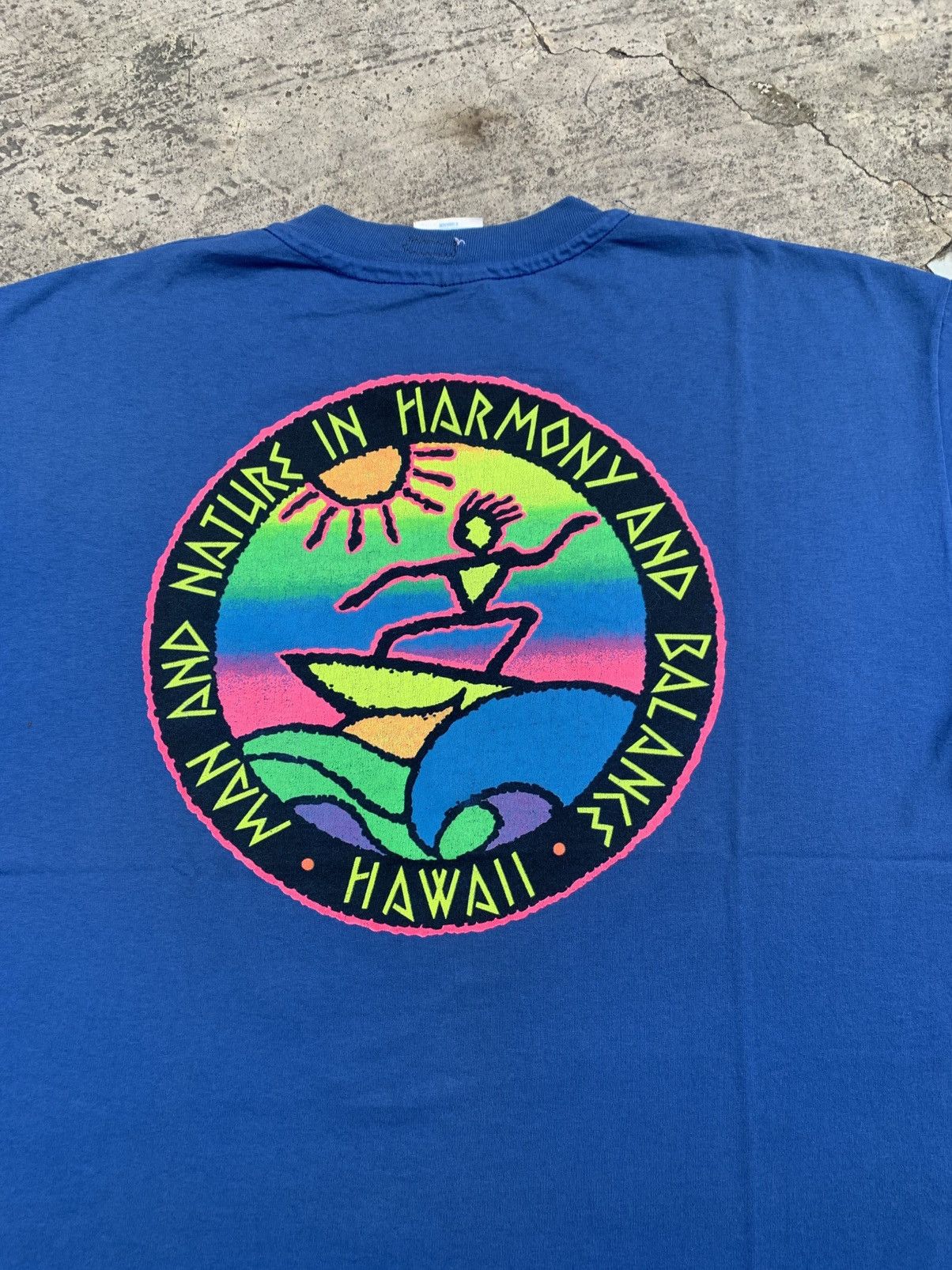 Hanes Vintage 90's Hanes Hawaii T-shirt Size US XL / EU 56 / 4 - 3 Thumbnail