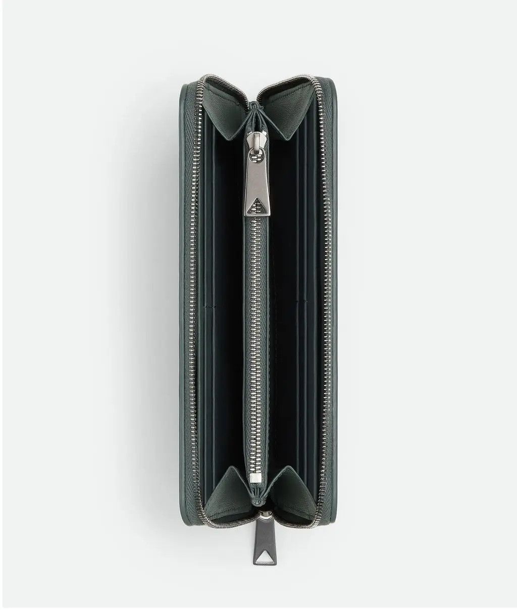 Bottega Veneta o1w1db10525 Size: OS / Intrecciato Zip Around Wallet Grey Size ONE SIZE - 3 Thumbnail
