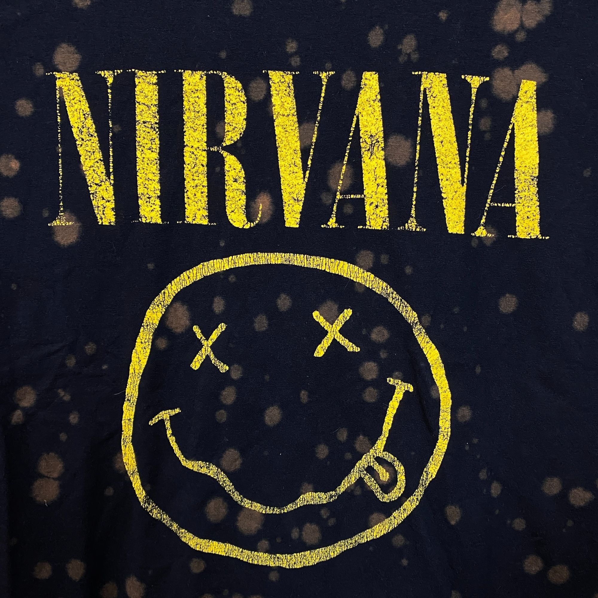 Nirvana Nirvana Nevermind Tour Smiley Grunge Band Bleach Wash Tee S Size US S / EU 44-46 / 1 - 2 Thumbnail