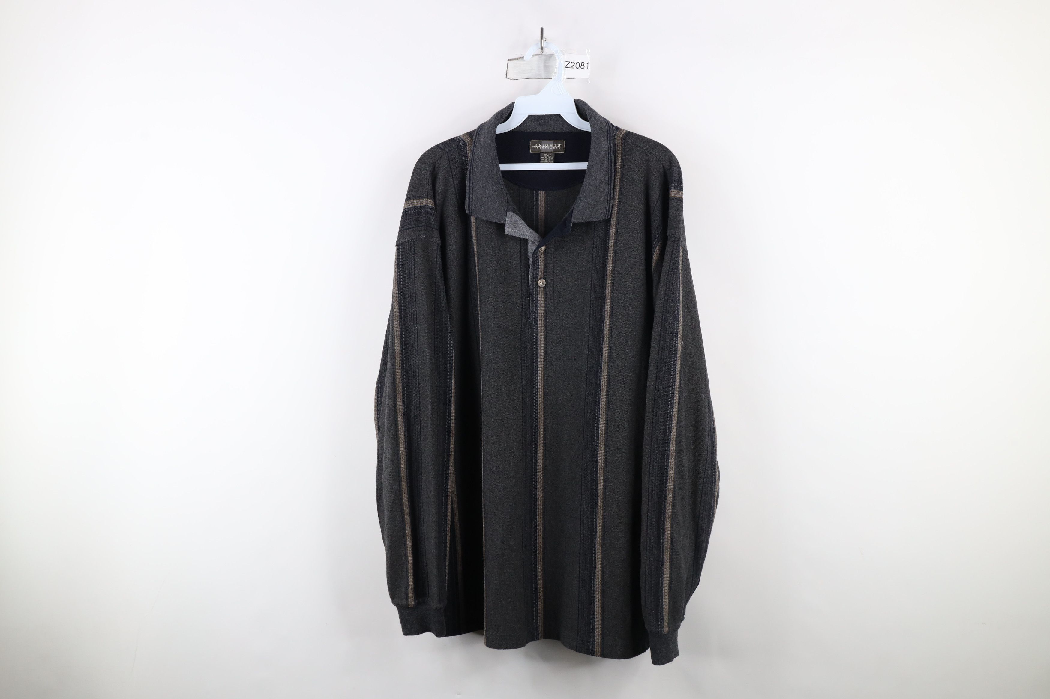 Vintage Vintage 90s Streetwear Striped Long Sleeve Rugby Polo Shirt Size US XXL / EU 58 / 5 - 1 Thumbnail