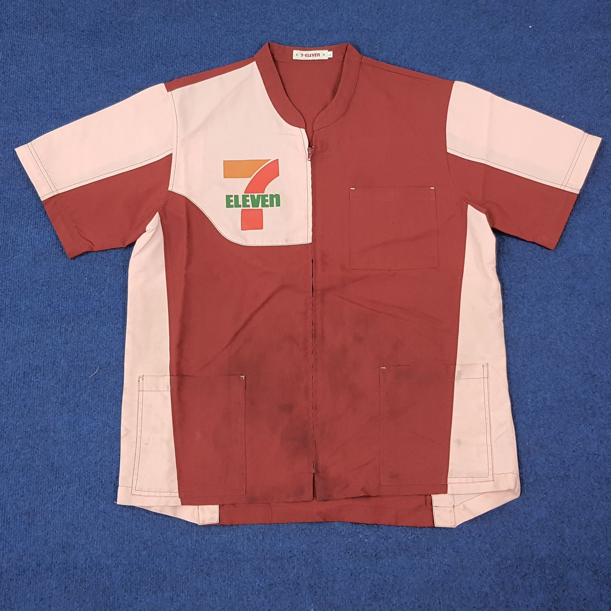 Japanese Brand Vintage 7 Eleven Japan Workwear Staff Uniform C239N31 Size US L / EU 52-54 / 3 - 1 Thumbnail