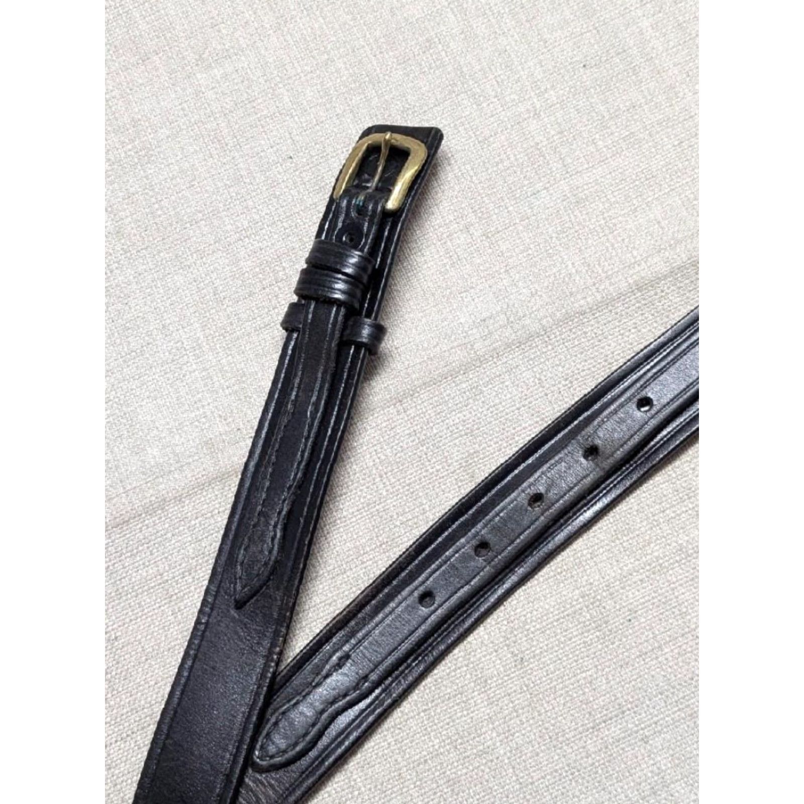 Vintage VINTAGE western belt Don Hume Ranger belt 36 black leather cowhide Size 36 - 3 Thumbnail