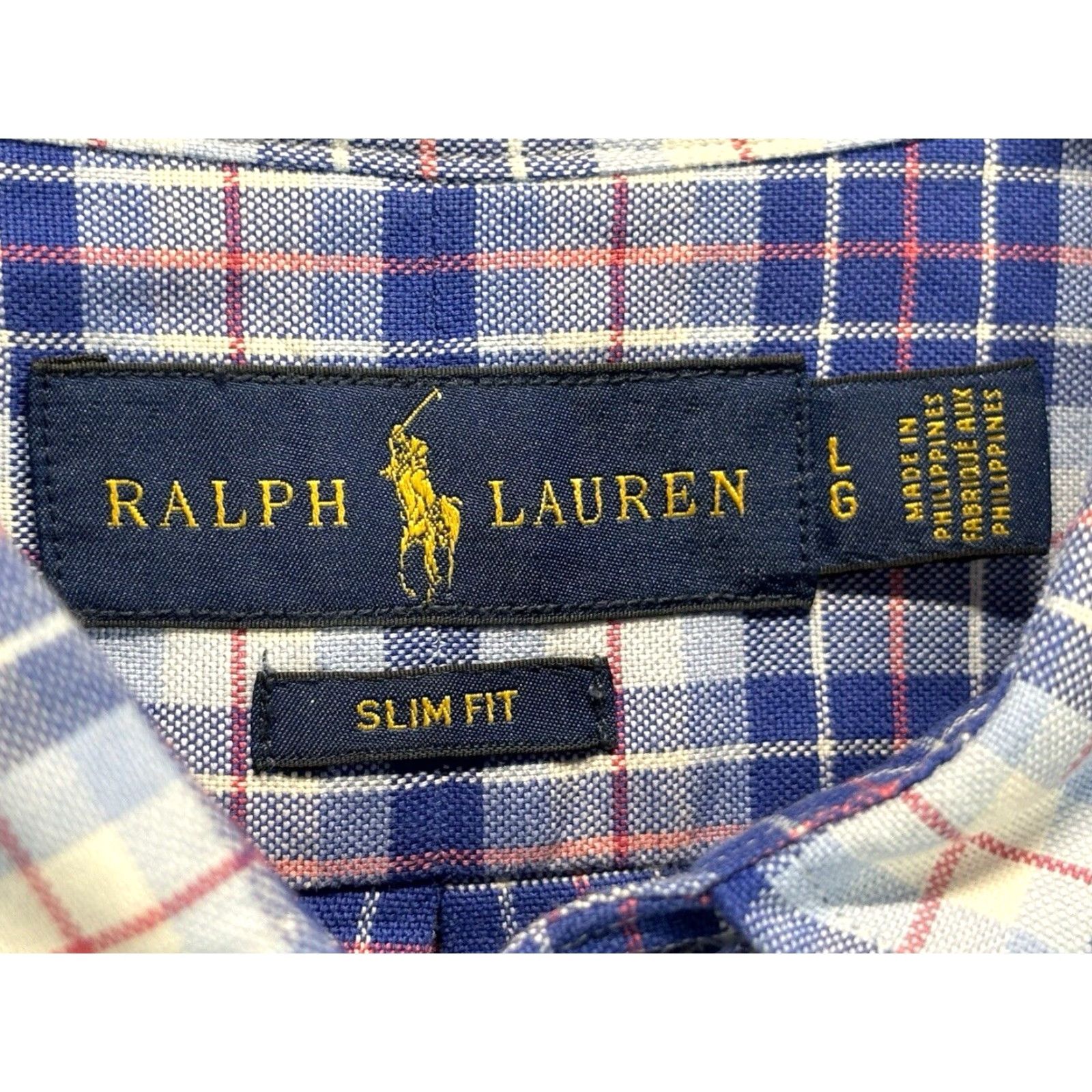 Ralph Lauren Ralph Lauren Plaid Button Down Collared Shirt Mens Slim Fit Large Multicolor Cotton Size US L / EU 52-54 / 3 - 6 Thumbnail