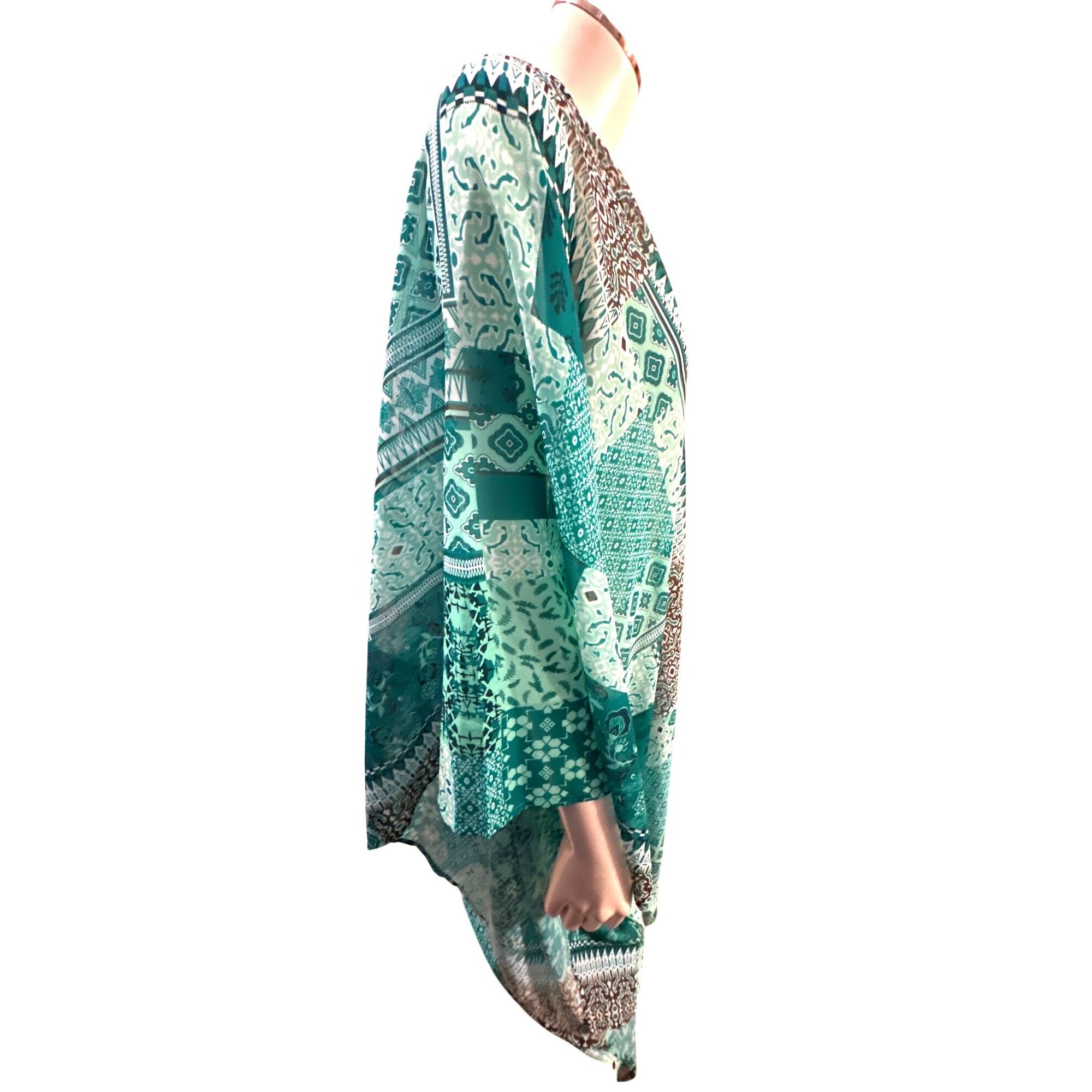 Other CCC Bohemian Style Patchwork Cape Lightweight Sheer Fabric E Size ONE SIZE - 4 Thumbnail