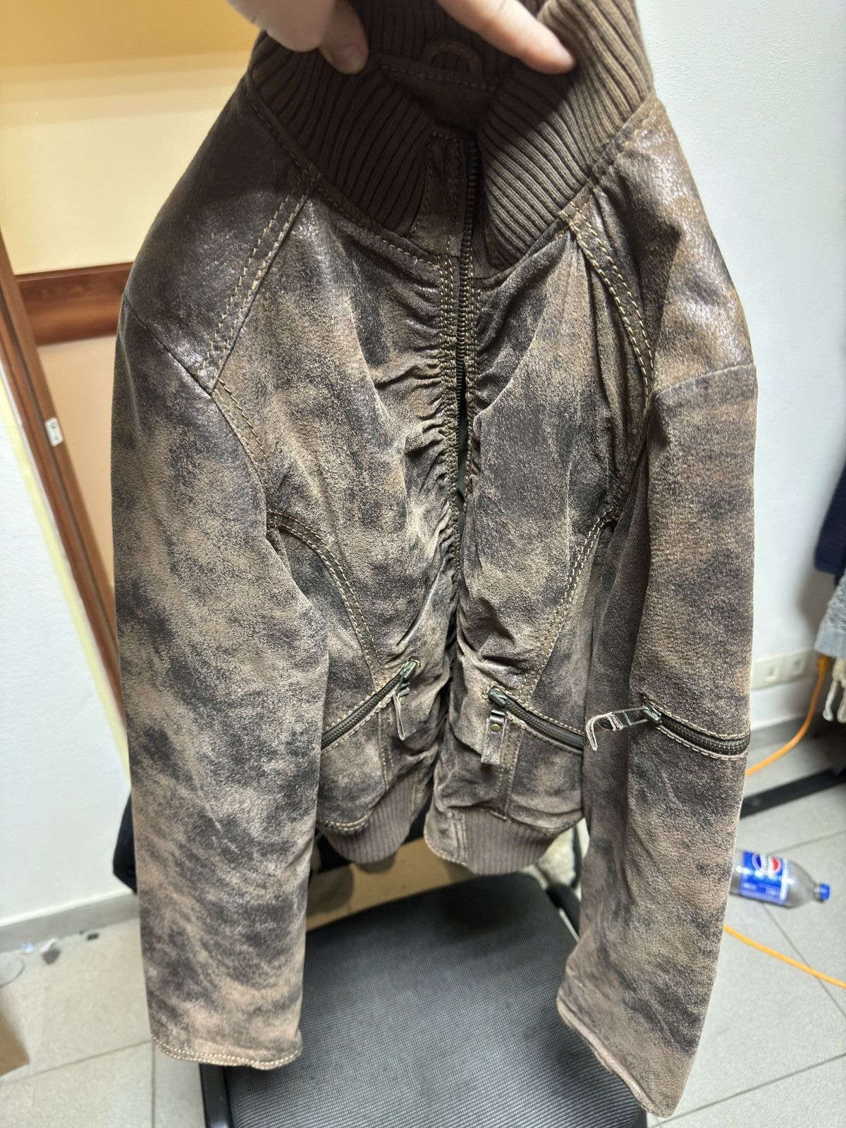 If Six Was Nine × Japanese Brand × Le Grande Bleu (L.G.B.) Vintage Japanese Ifsixwasnine Style Leather Bomber Jacket Size US S / EU 44-46 / 1 - 2 Thumbnail
