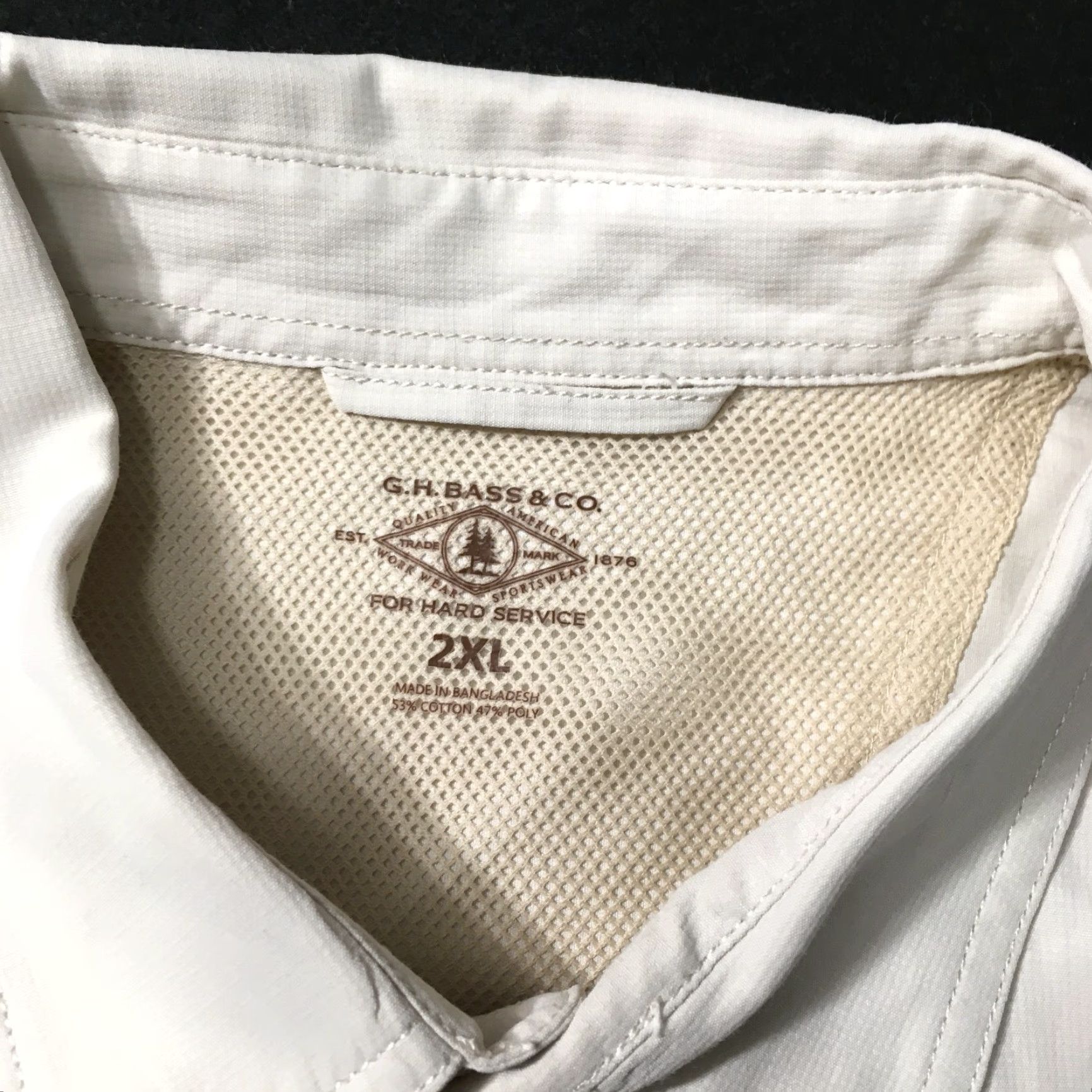 Vintage G.H. Bass & Co. Button-Up Shirt Men's 2XL Short Sleeve Beige Pockets Outdoor Casual Shirt Size US XXL / EU 58 / 5 - 2 Thumbnail