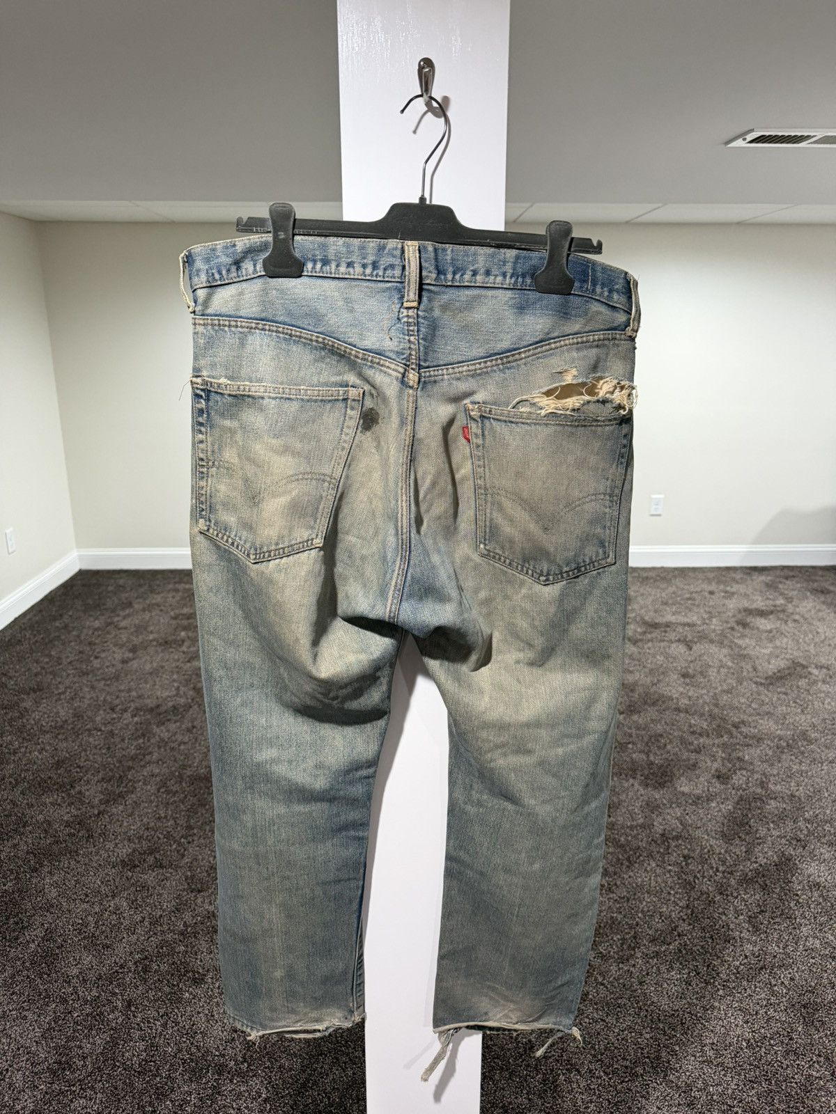 Levi's Vintage Clothing Vintage Levi’s 60’s-70’s Thrashed Blue Wash Denim Jeans Size 36 - 2 Thumbnail