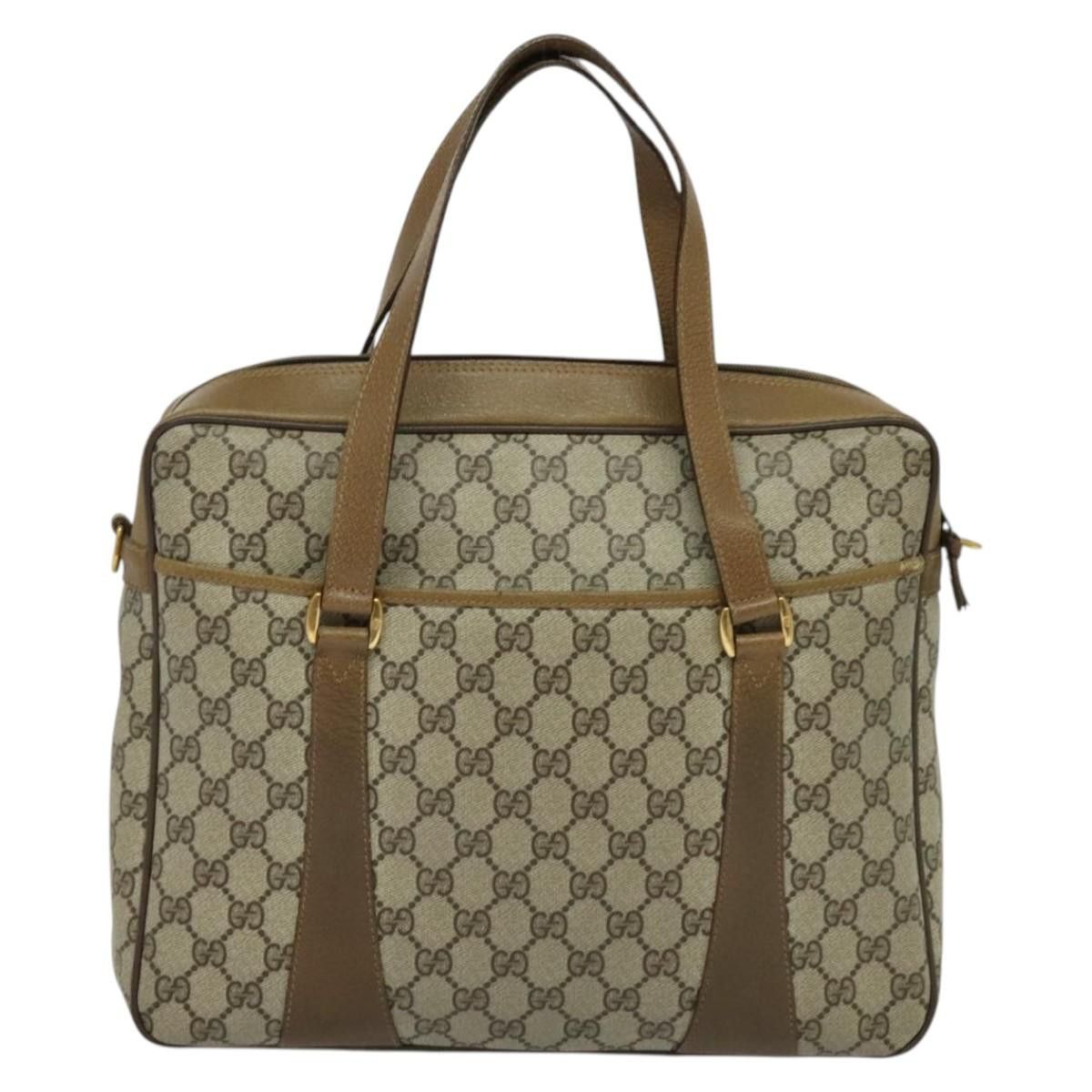 Gucci GUCCI GG Supreme Web Sherry Line Bag Pvc Beige Gold 40 02 Size ONE SIZE - 3 Thumbnail