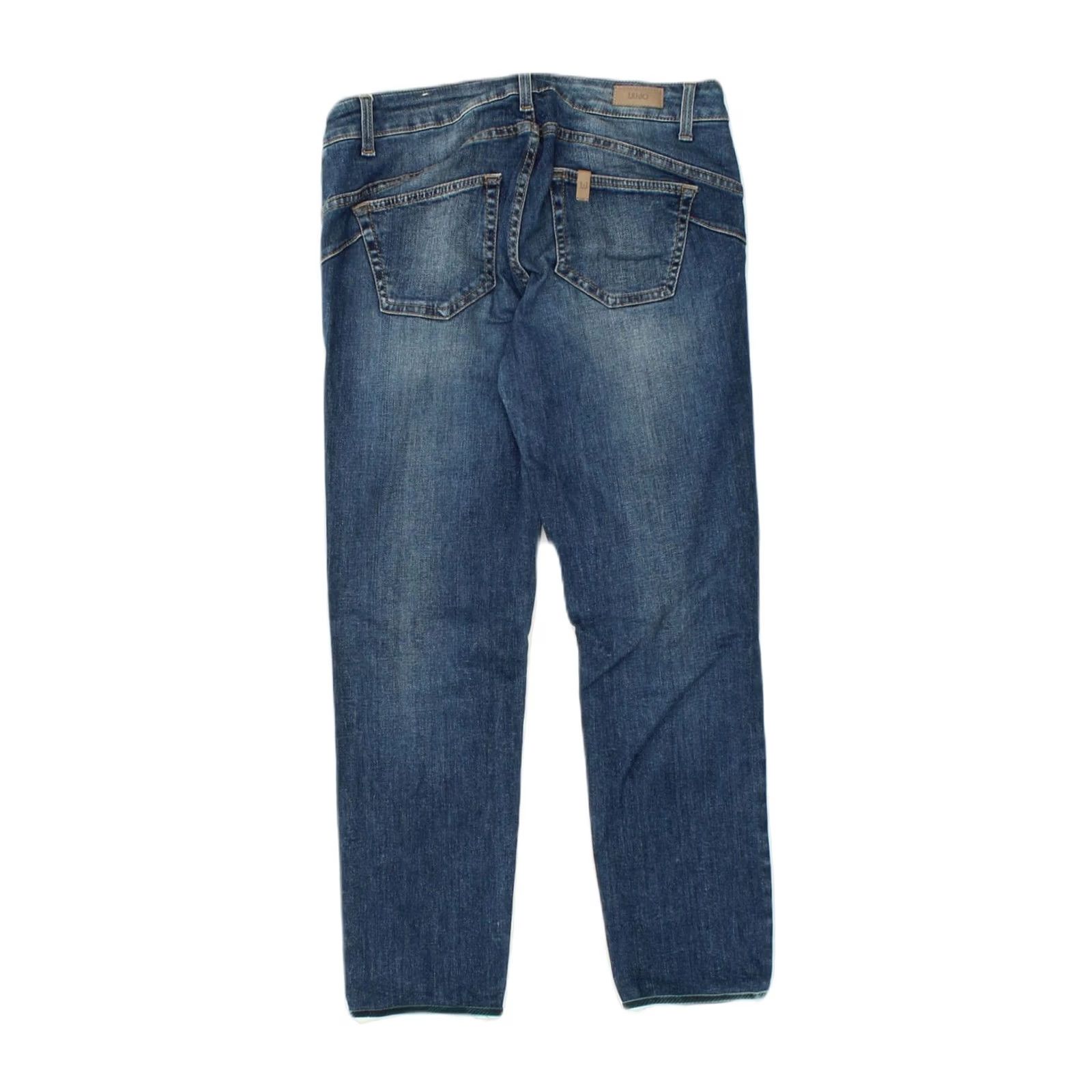 Liu Jo LIU JO Womens Milano Tapered Jeans Navy Blue Cotton W30 L25 Size 30" / US 8 / IT 44 - 2 Thumbnail