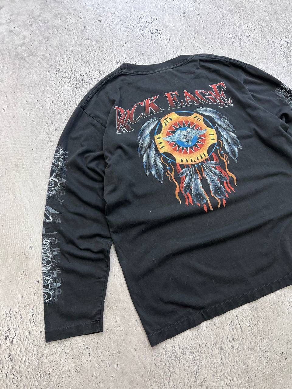 Affliction × Harley Davidson THRASHED & FADED Flames Harley Davidson style Longsleeve Size US L / EU 52-54 / 3 - 8 Thumbnail