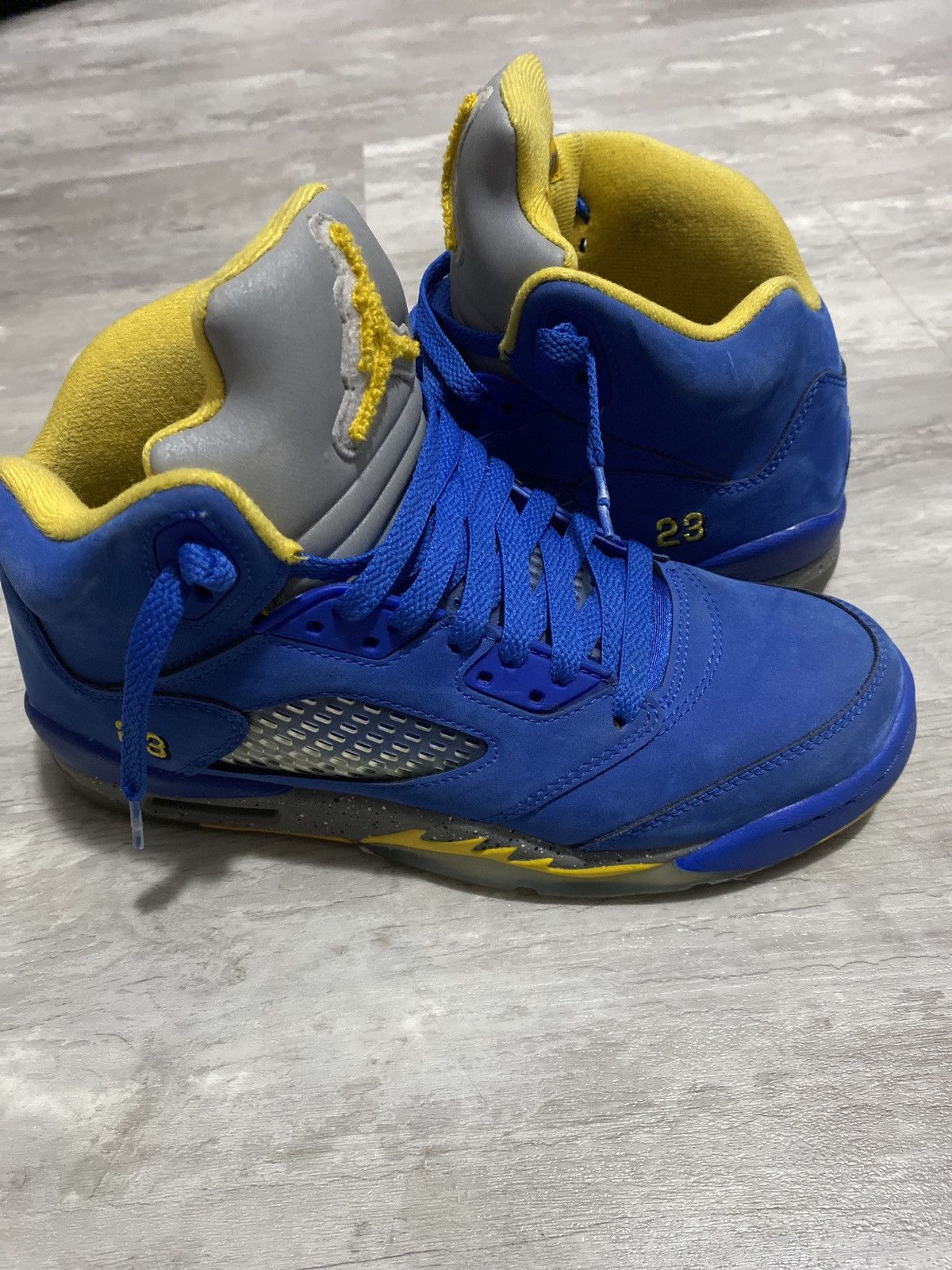 image of Jordan Brand 5 Retro Laney Shoes in Royal Blue, Men's (Size 6)
