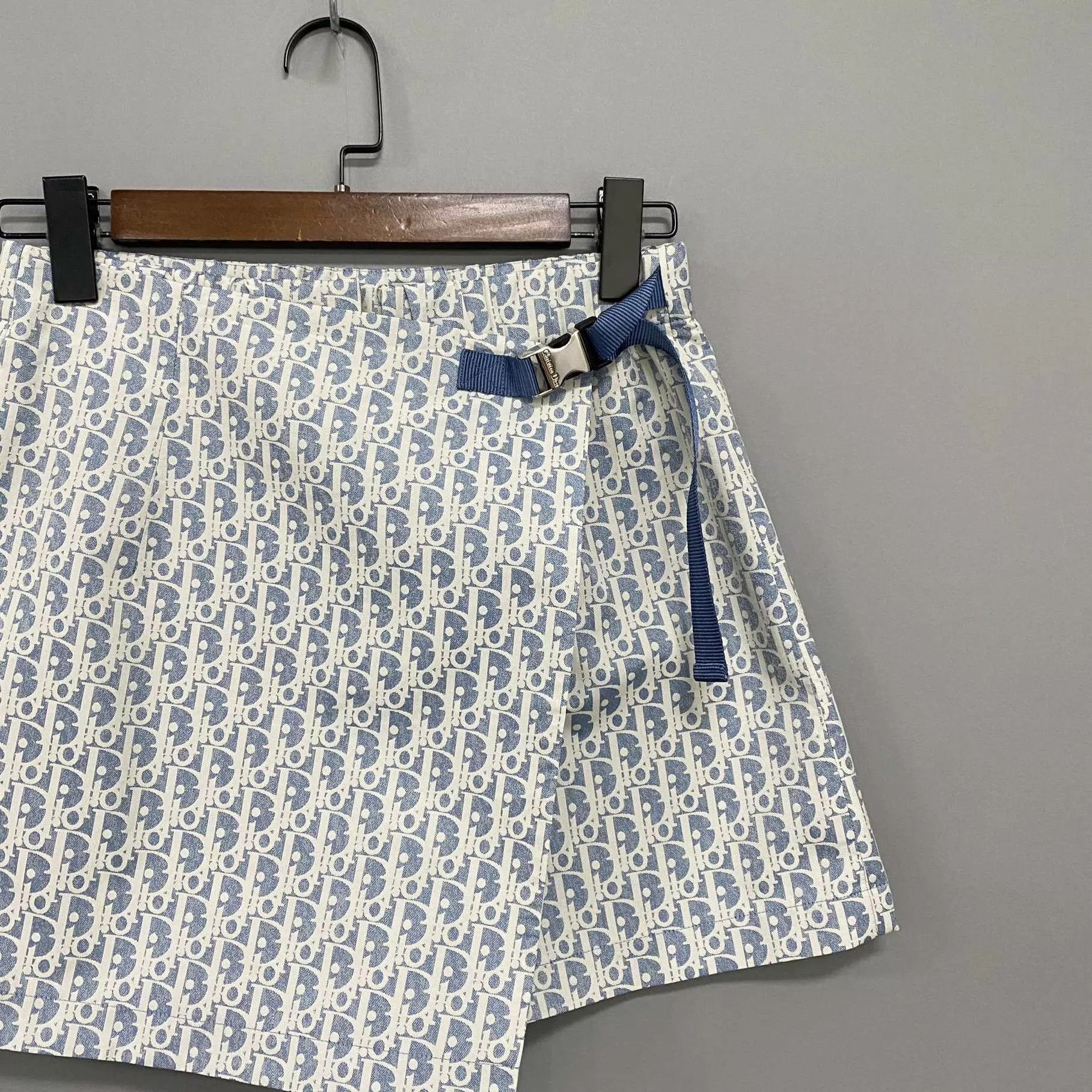 Dior Dior women's light blue Oblique allover print skirt pants 38 Size 27" / US 4 / IT 40 - 3 Thumbnail