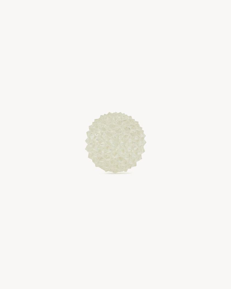 Saint Laurent Paris o1bcso1str0226 Size:07/Spiked Dome Ring in Off White Size ONE SIZE - 2 Thumbnail