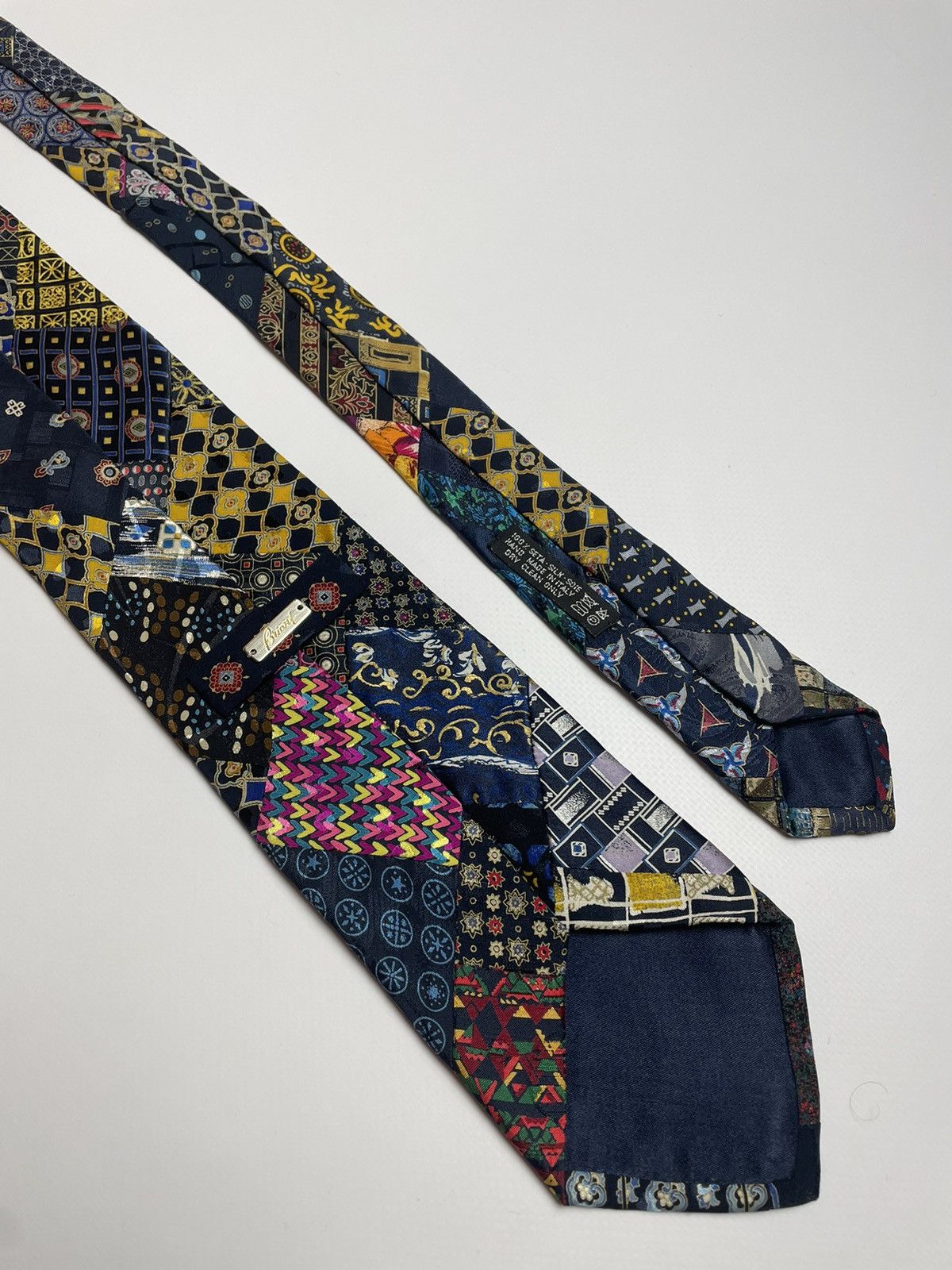 Brioni Rare Brioni Patch Work Silk Tie Size ONE SIZE - 1 Thumbnail