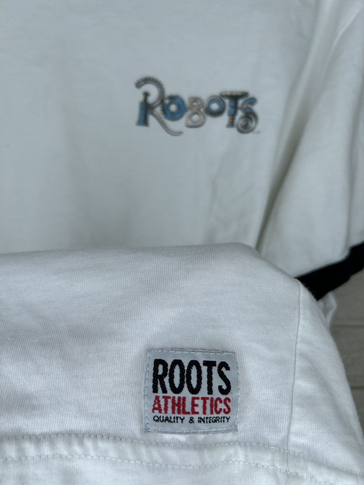 Vintage Vintage Robots Movie Robin Williams Promo Ringer T Shirt Size US XL / EU 56 / 4 - 4 Thumbnail