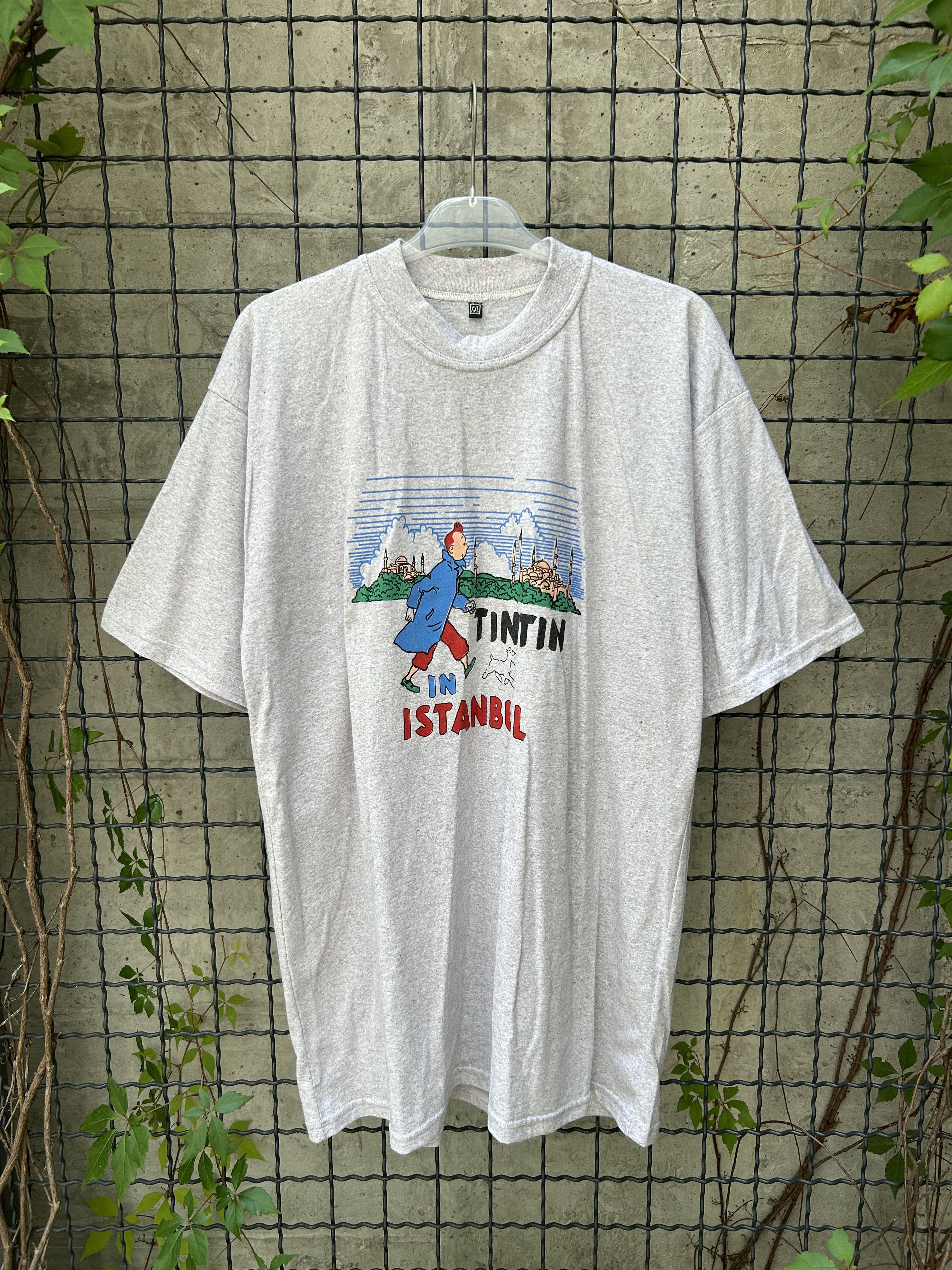 Cartoon Network Vintage 90s Tintin in Istanbul Comics Cartoon T-shirt Size US XXL / EU 58 / 5 - 1 Thumbnail